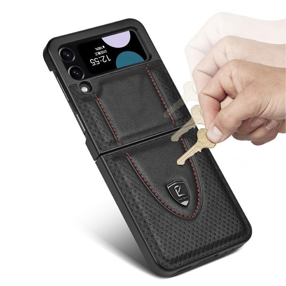 High Quality Business Leather Phone Cover Case for Samsung Galaxy Z Flip - ShopOnCliQ