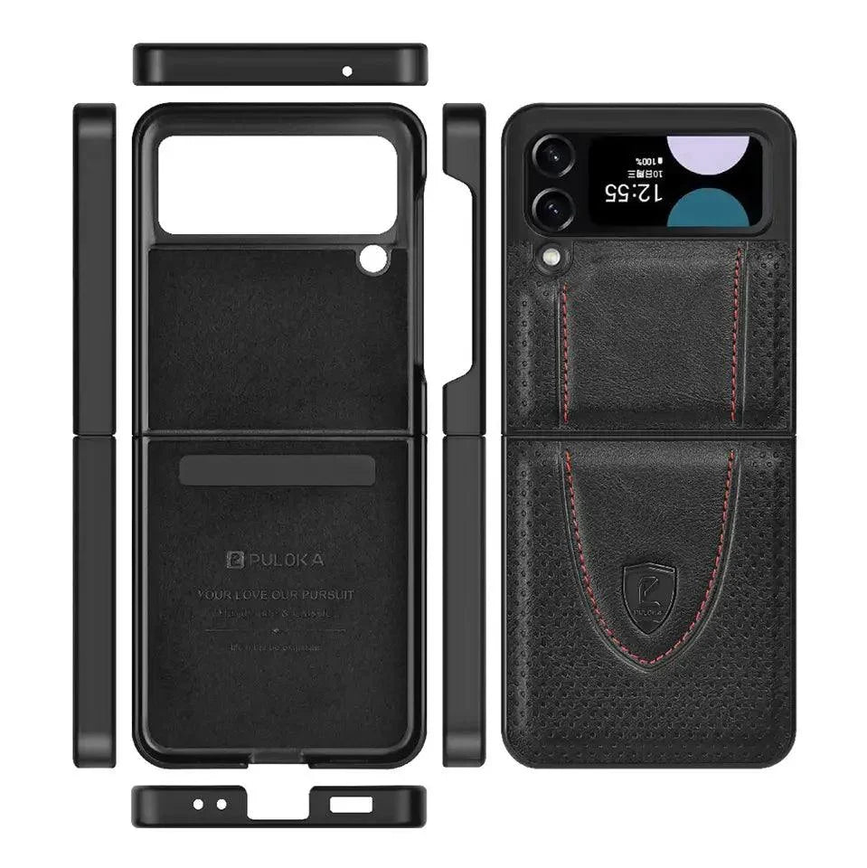 High Quality Business Leather Phone Cover Case for Samsung Galaxy Z Flip - ShopOnCliQ