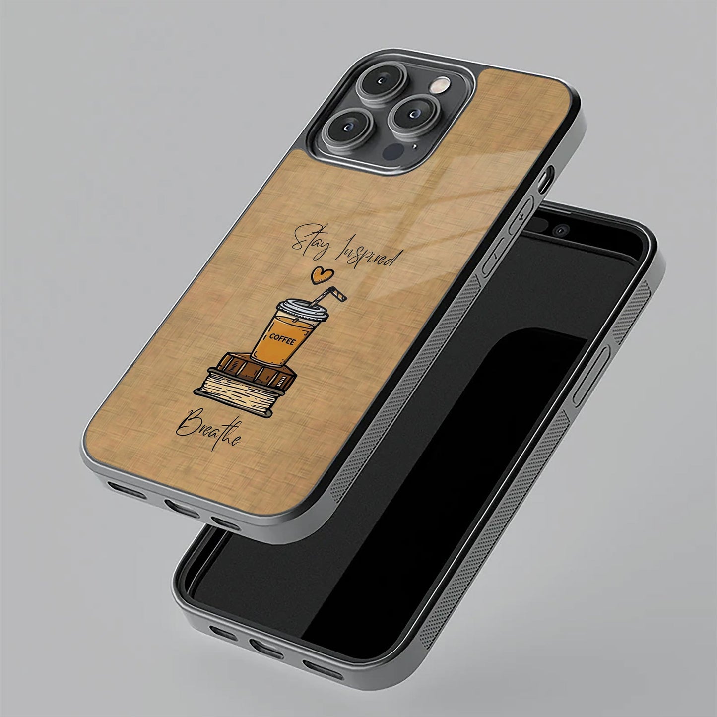 Inspired Sips Glass Case Cover For iQOO