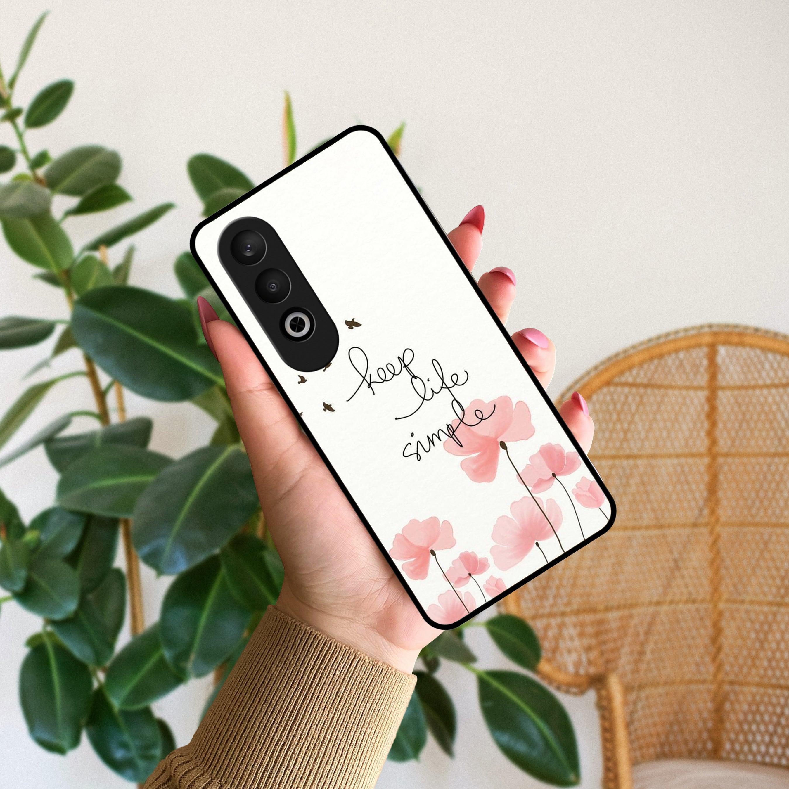 Keep Life Simple Glossy Metal Case Cover For Oppo - ShopOnCliQ
