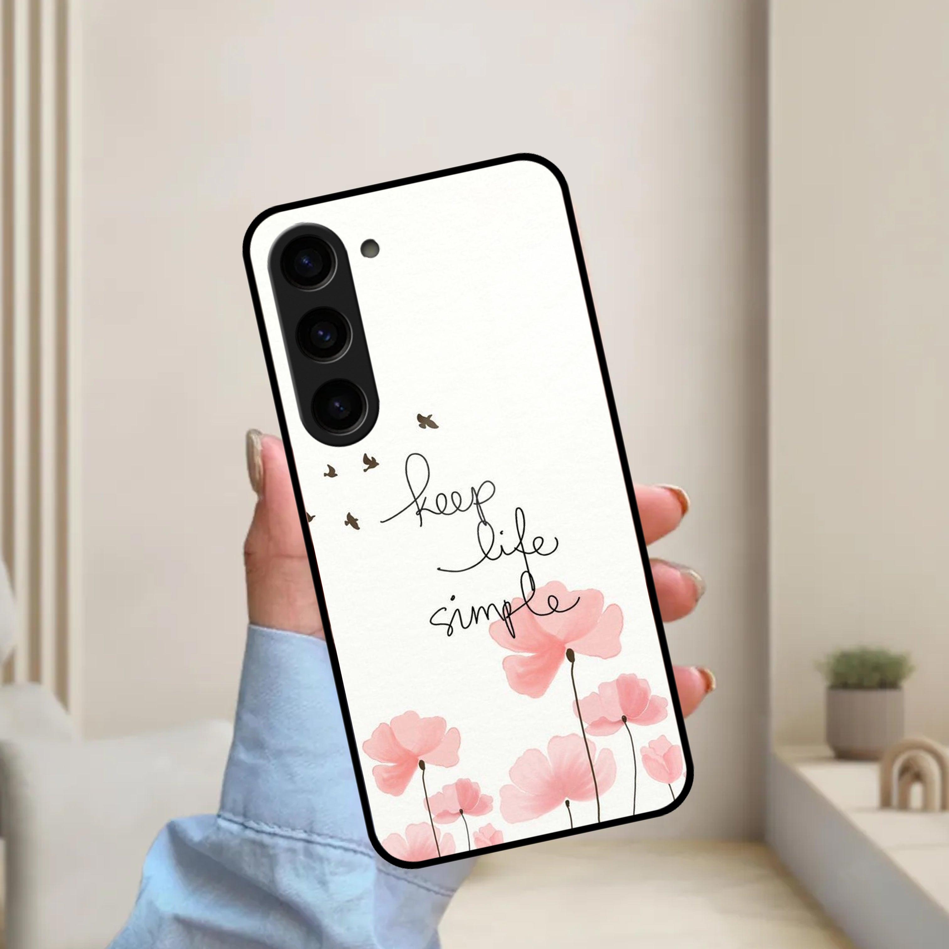 Keep Life Simple Glossy Metal Case Cover For Samsung - ShopOnCliQ