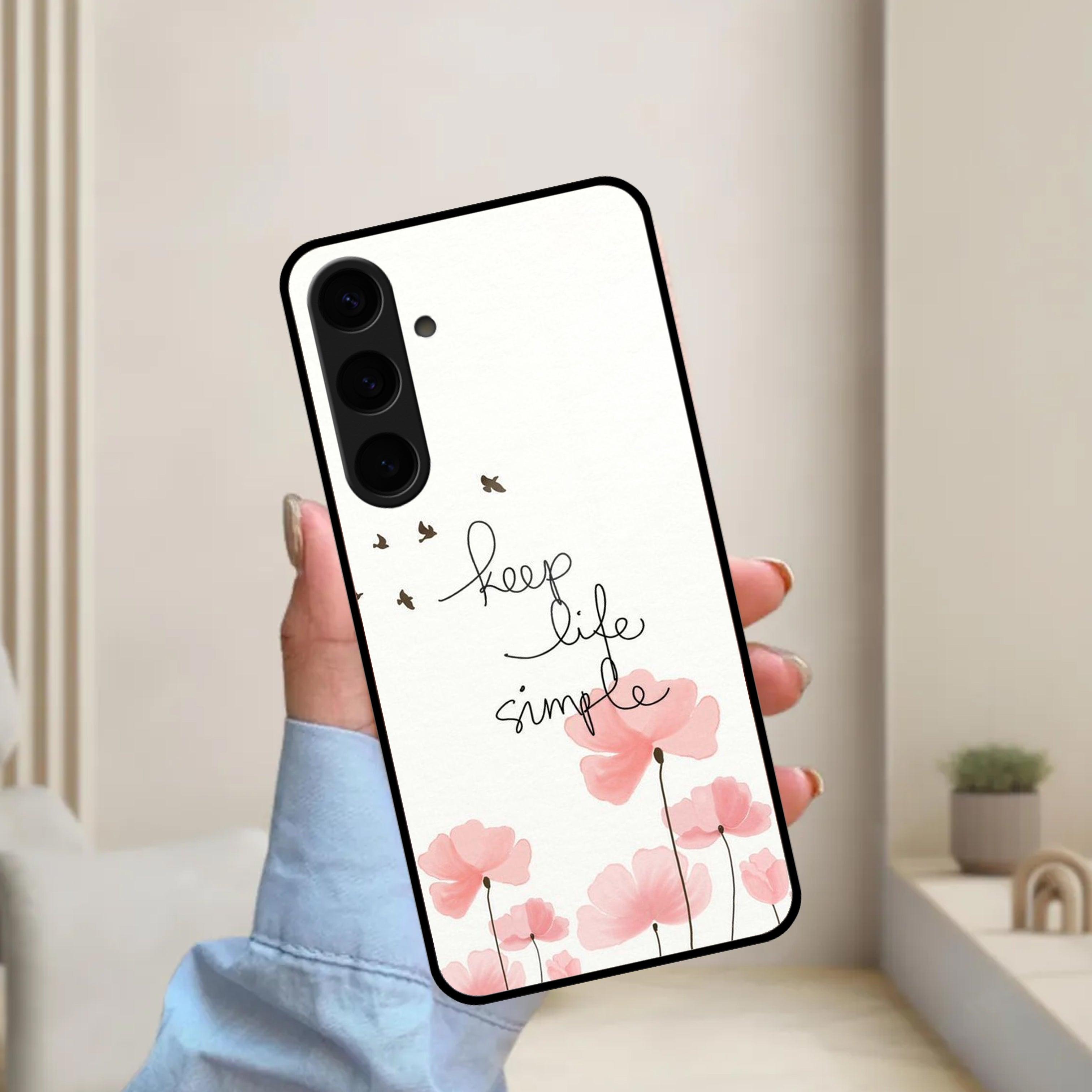 Keep Life Simple Glossy Metal Case Cover For Samsung - ShopOnCliQ