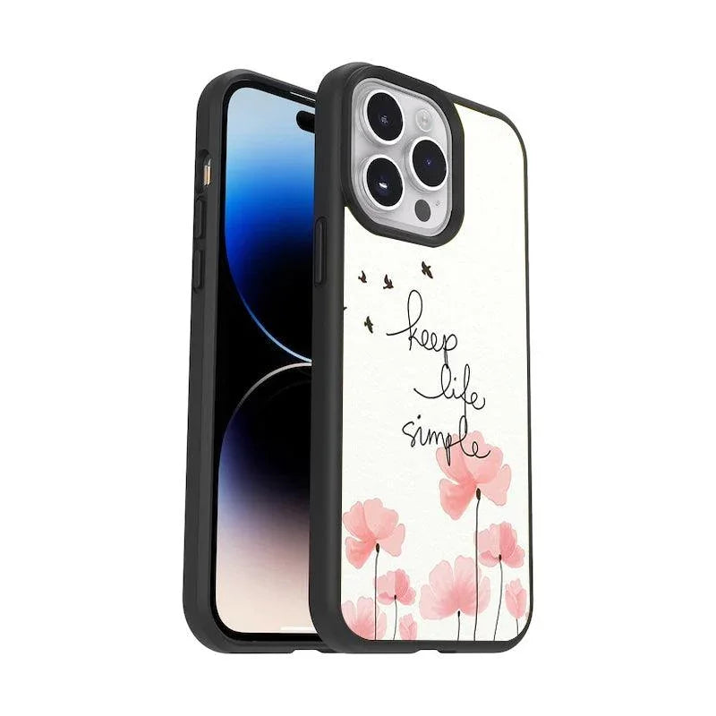 Keep Life Simple Glossy Metal Case Cover For iPhone - ShopOnCliQ