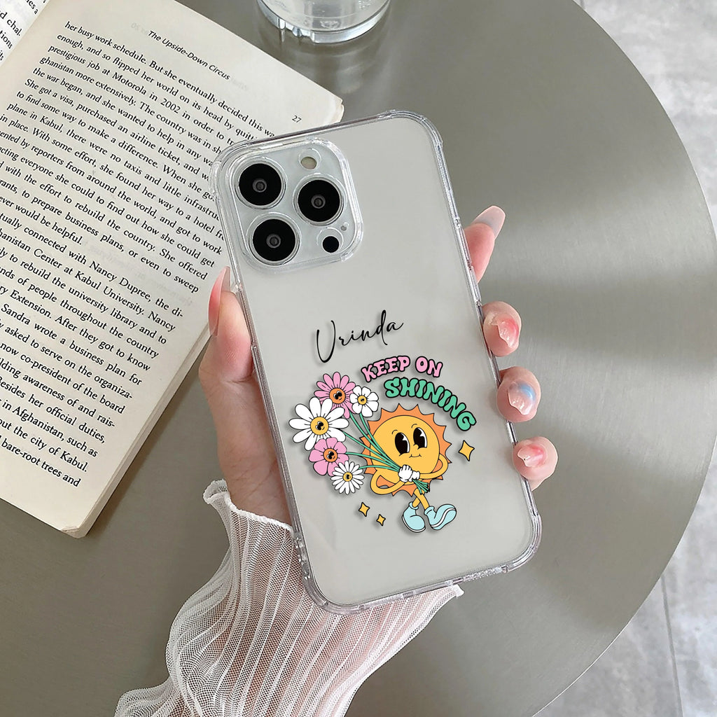 Keep Shining Customize Anti Yellow Clear Case For iPhone 13 Pro Max