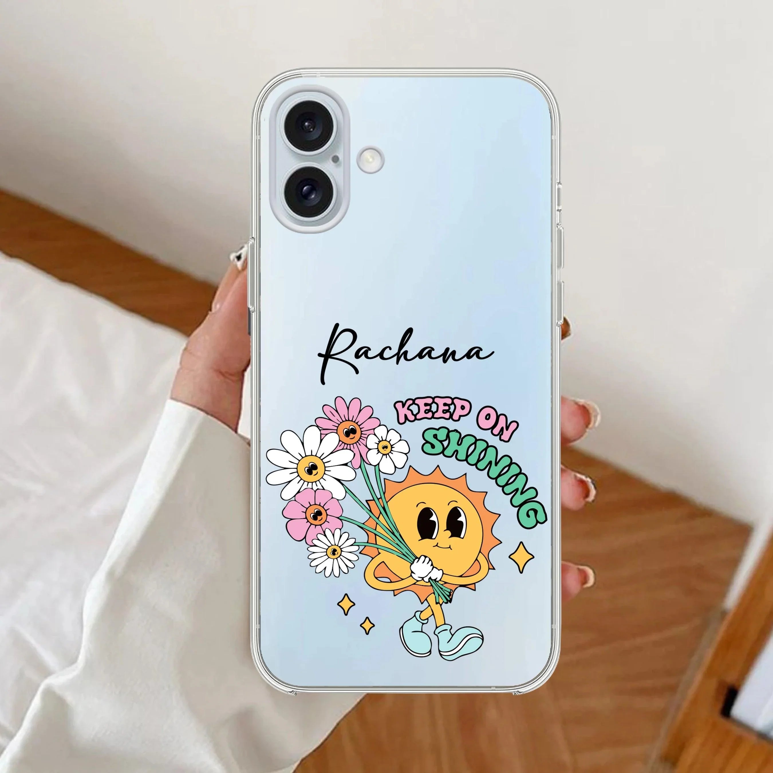 Keep Shining Customize Transparent Silicon Case For iPhone 17