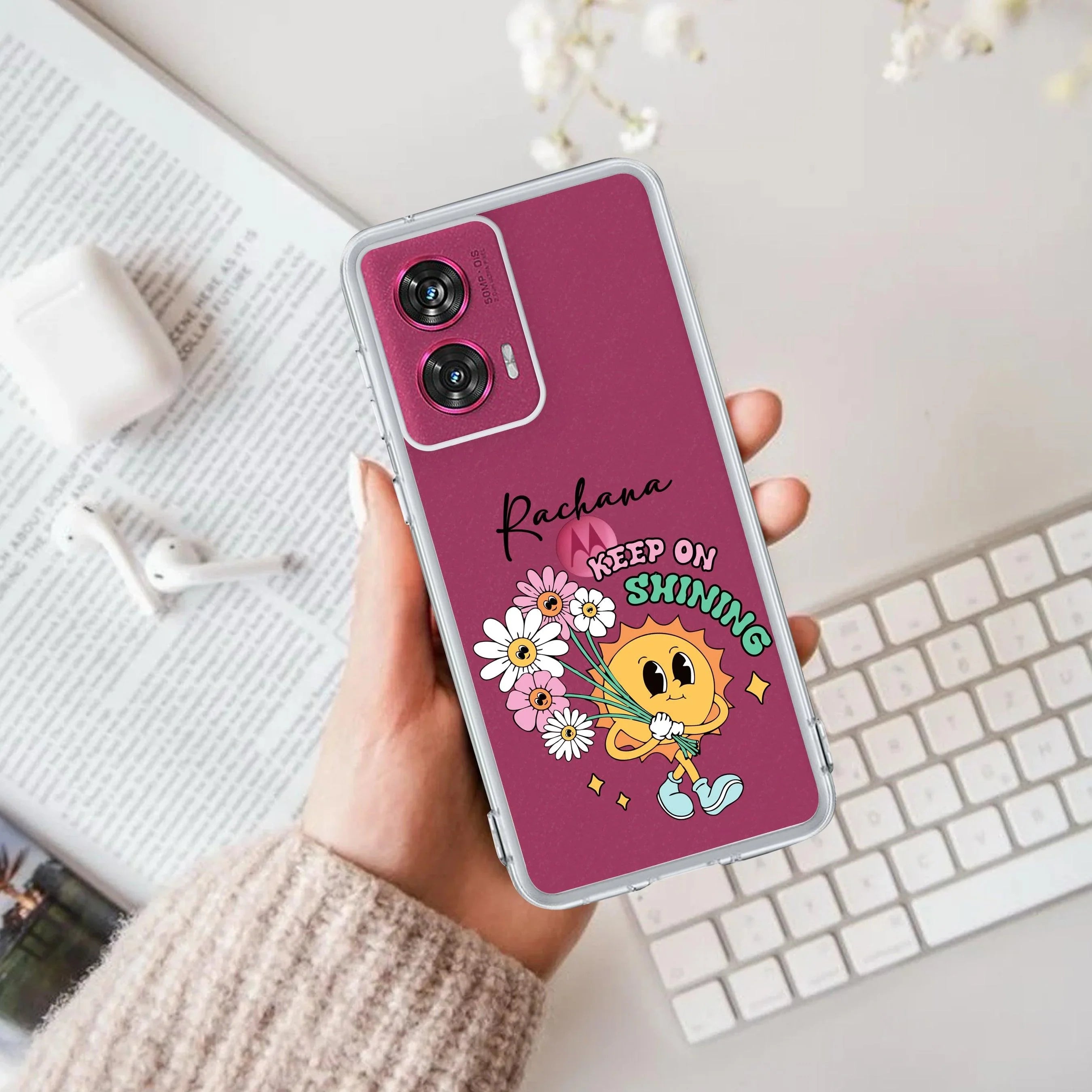 Keep Shining Customize Anti Yellow Case For Motorola G85 5G