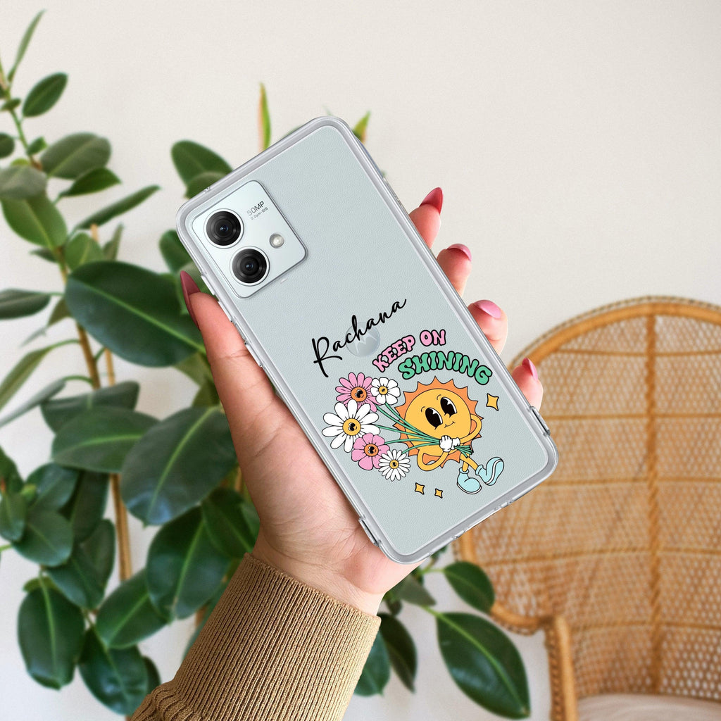 Keep Shining Customize Transparent Silicon Case For Motorola Edge 40 Neo