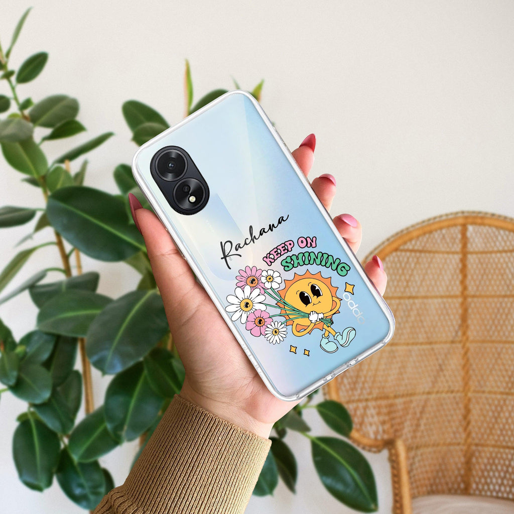 Keep Shining Customize Anti Yellow Case For Oppo A17