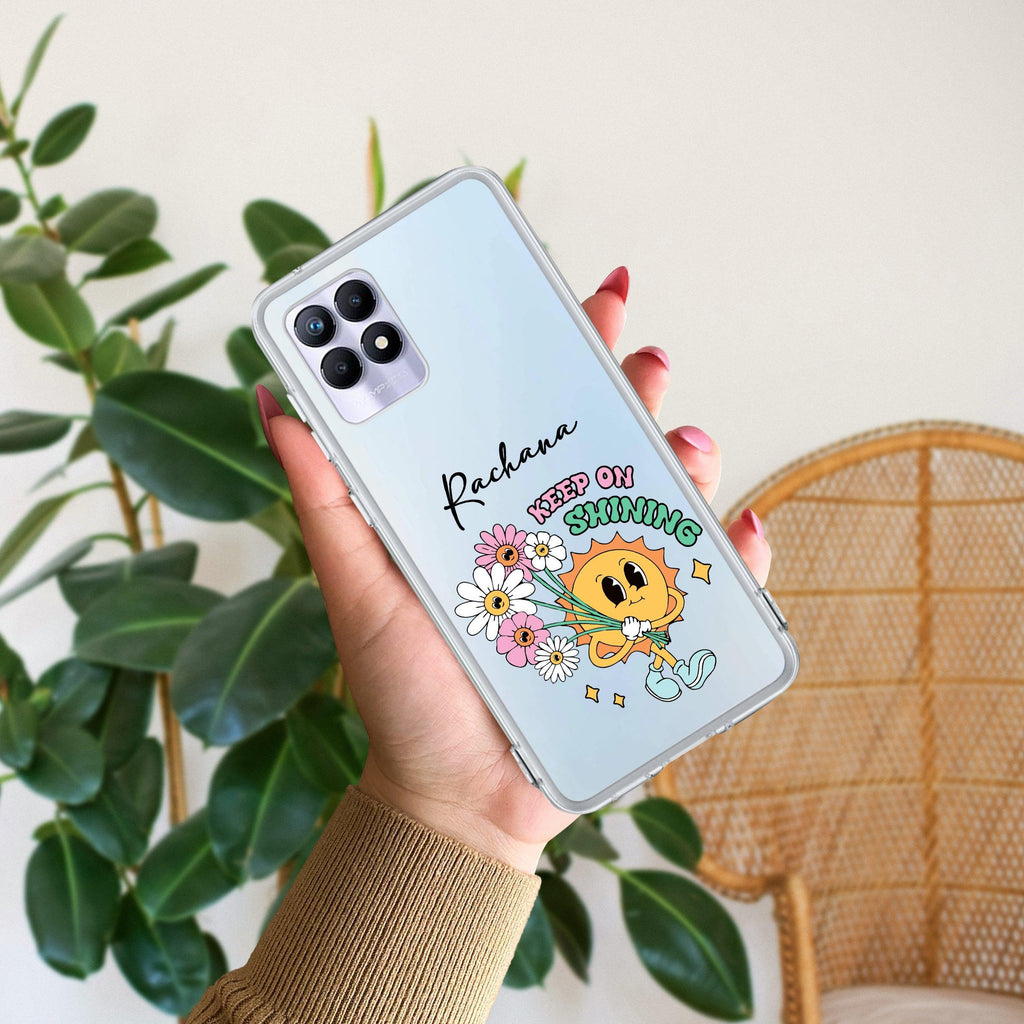 Keep Shining Customize Anti Yelllow Case For Realme 8i / Realme Narzo 50
