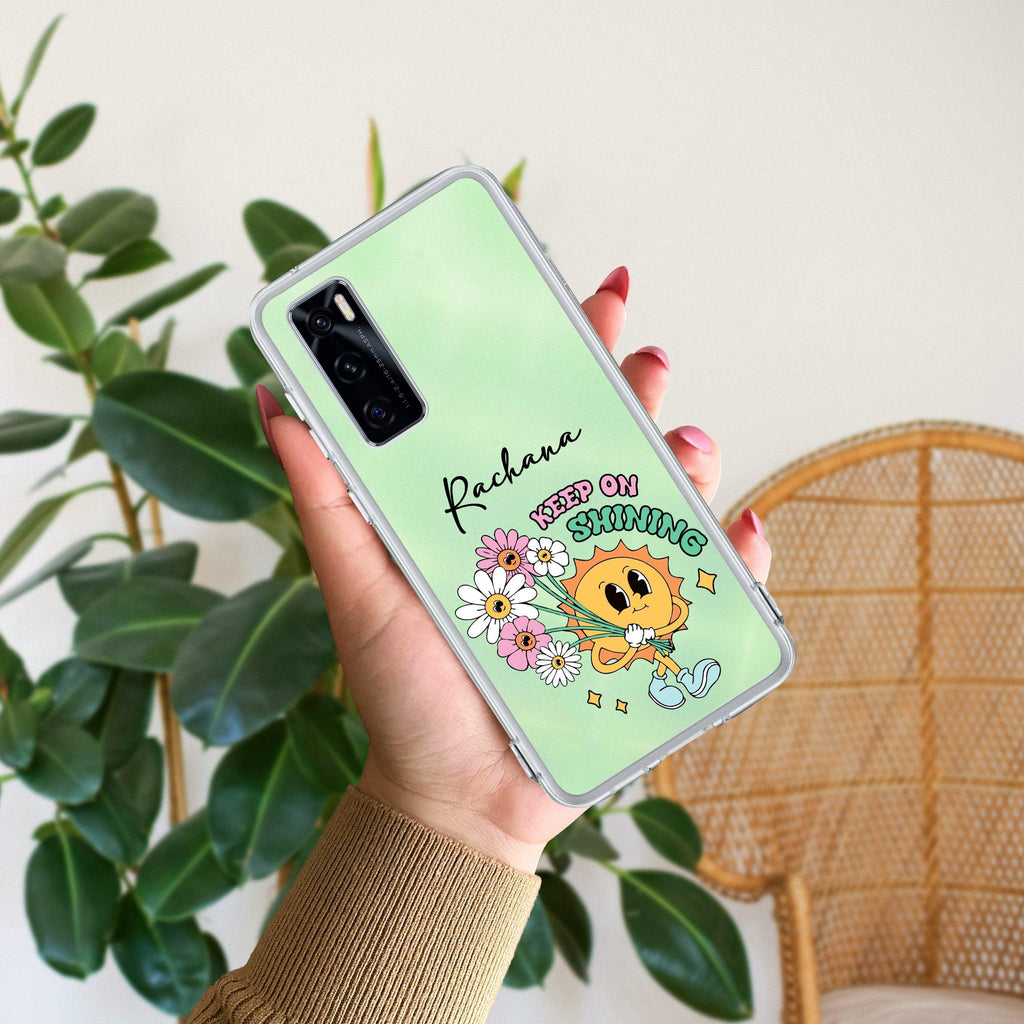 Keep Shining Customize Transparent Silicon Case For Vivo V21e 5G