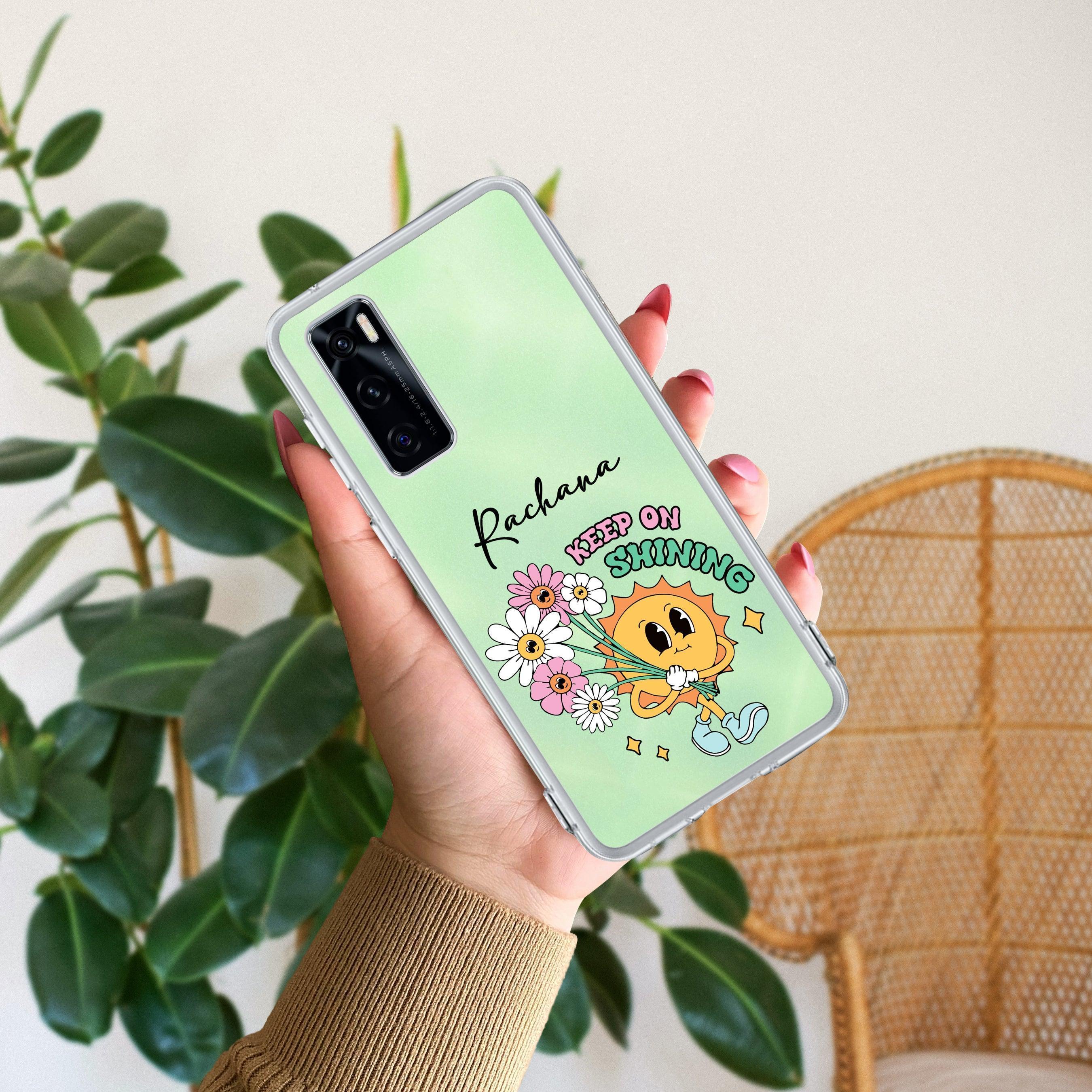 Keep Shining Customize Transparent Silicon Case For Vivo V21e 5G