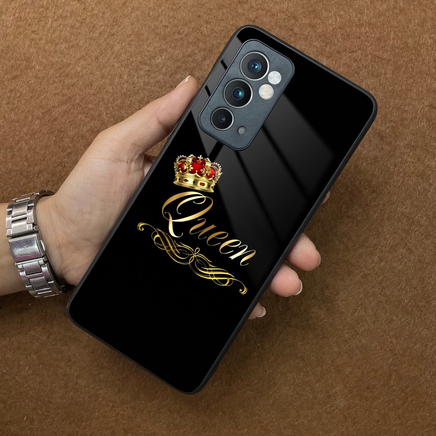 Cute Queen With Crown Glass Case For OnePlus