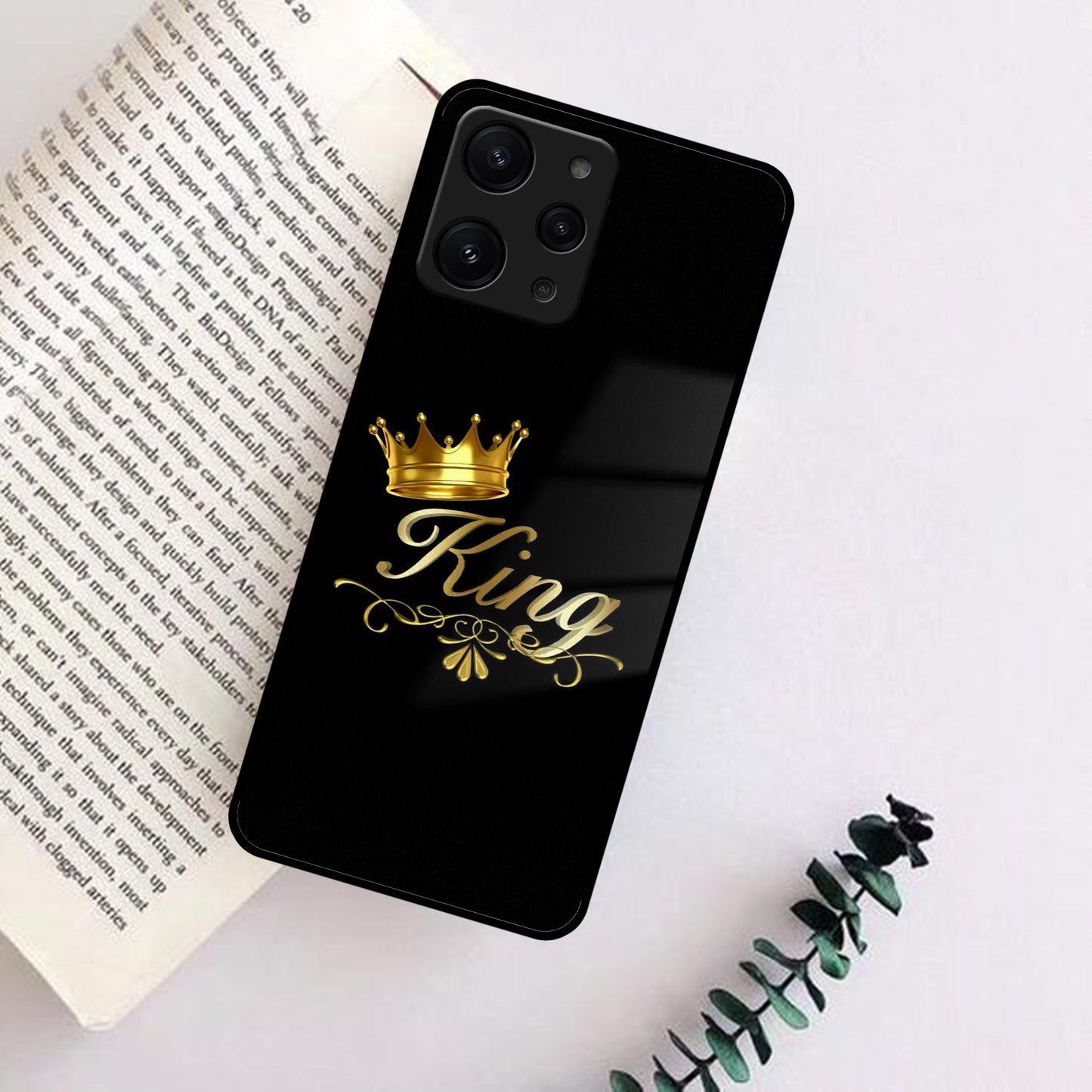 Cute King With Crown Glass Case For Redmi/Xiaomi