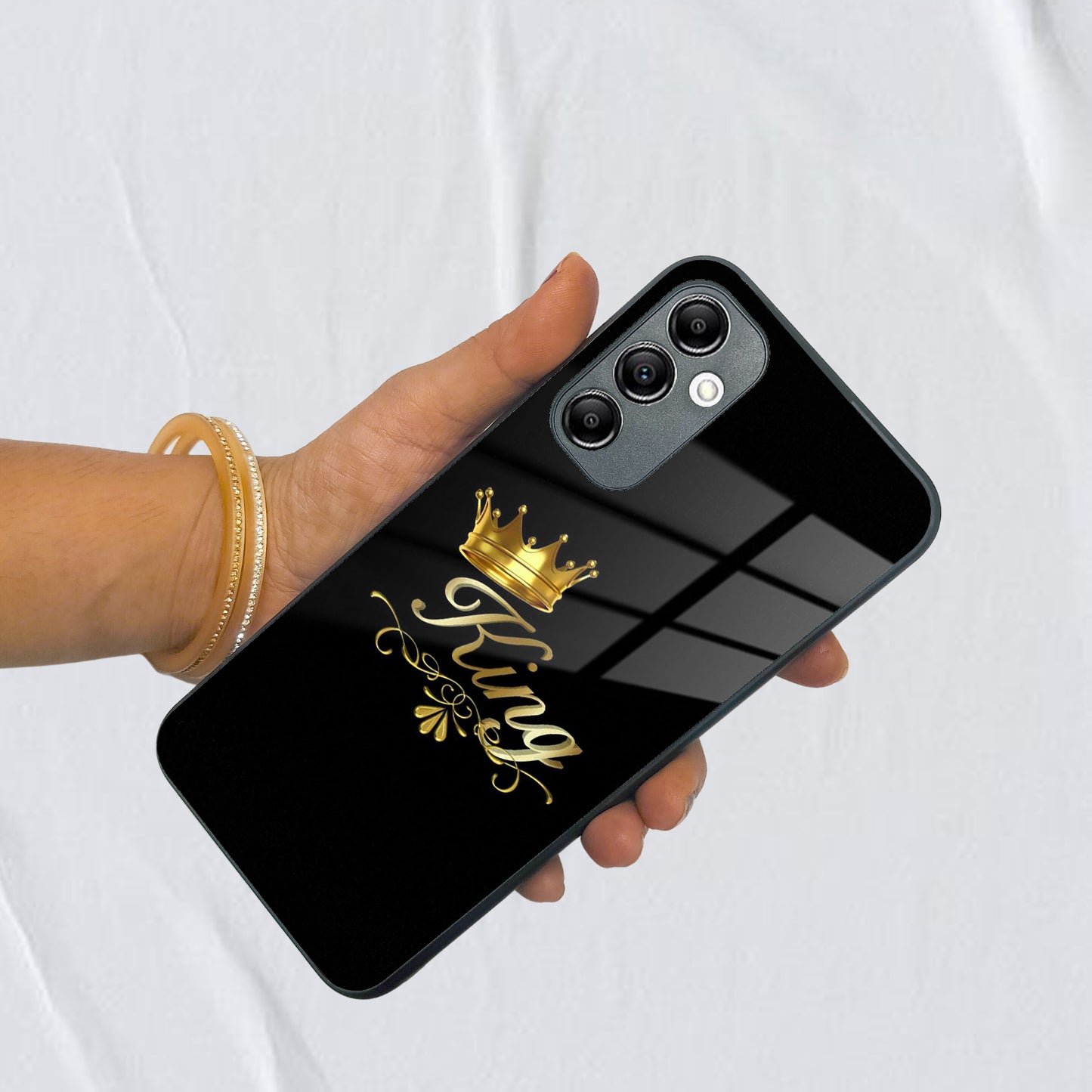 Cute King With Crown Glass Case for Samsung