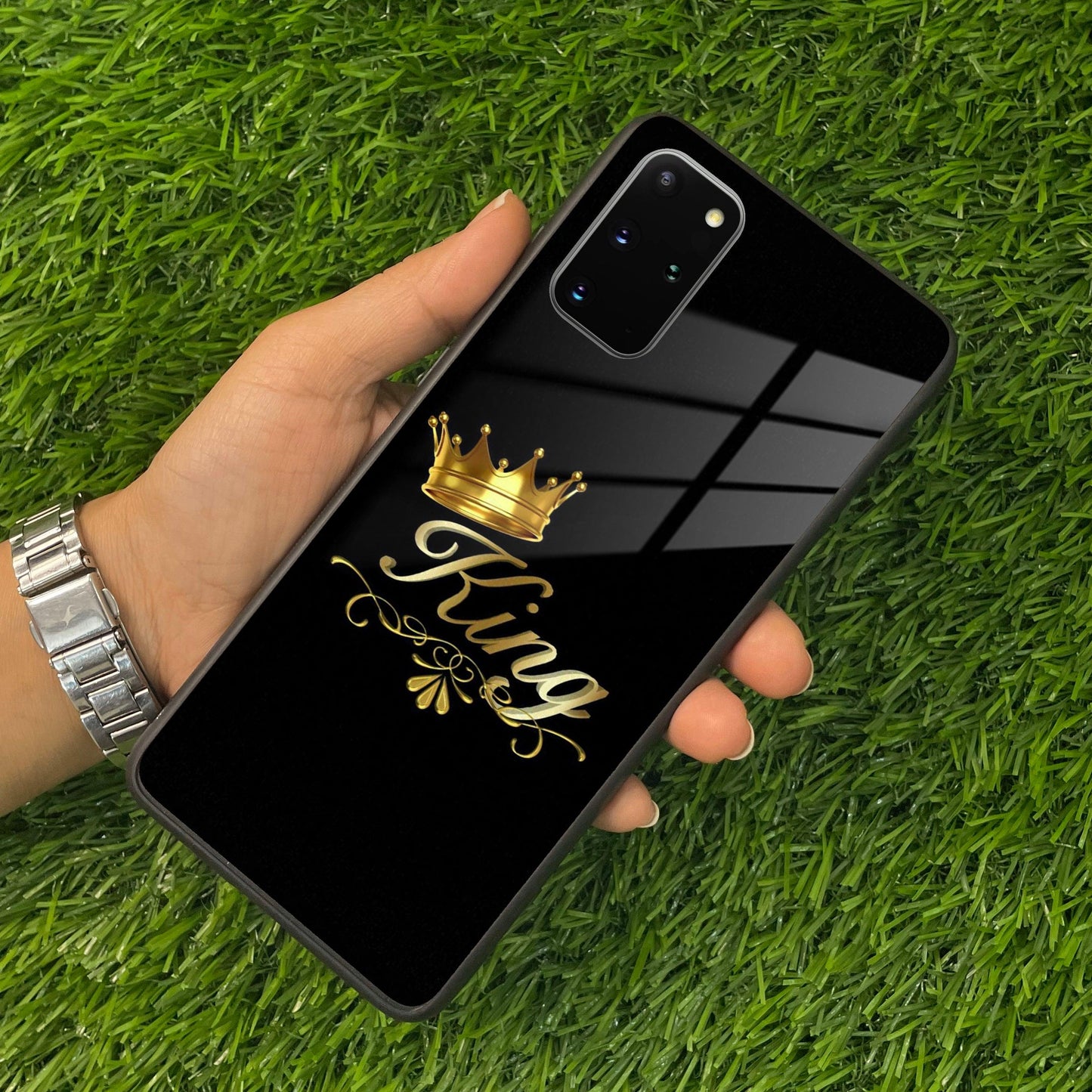 Cute King With Crown Glass Case for Samsung