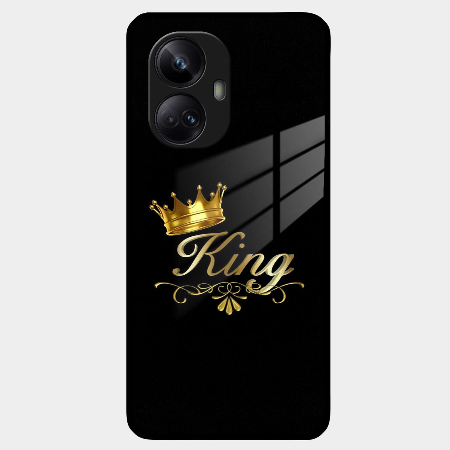 Cute King With Crown Glass Case For Realme/Narzo