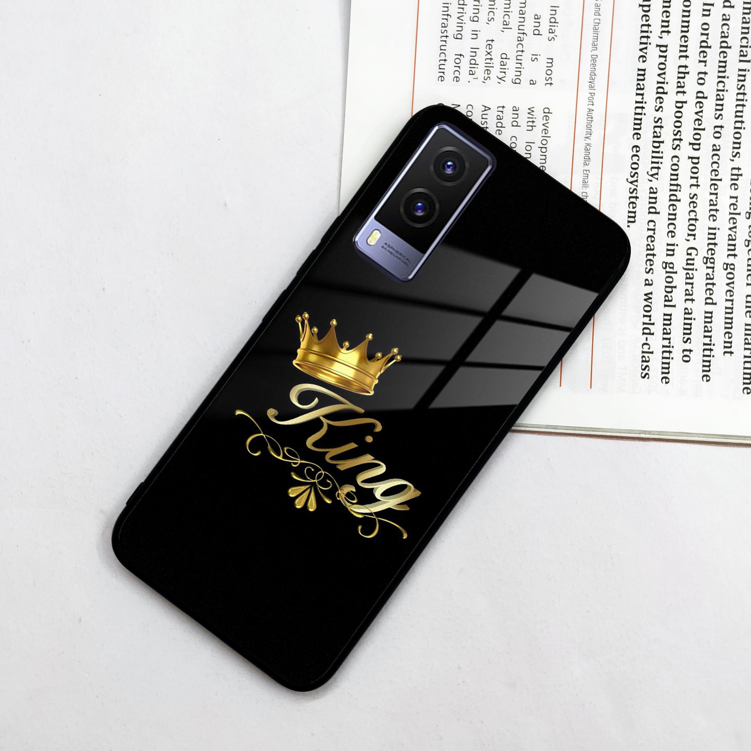 Cute King With Crown Glass Case For Vivo - ShopOnCliQ