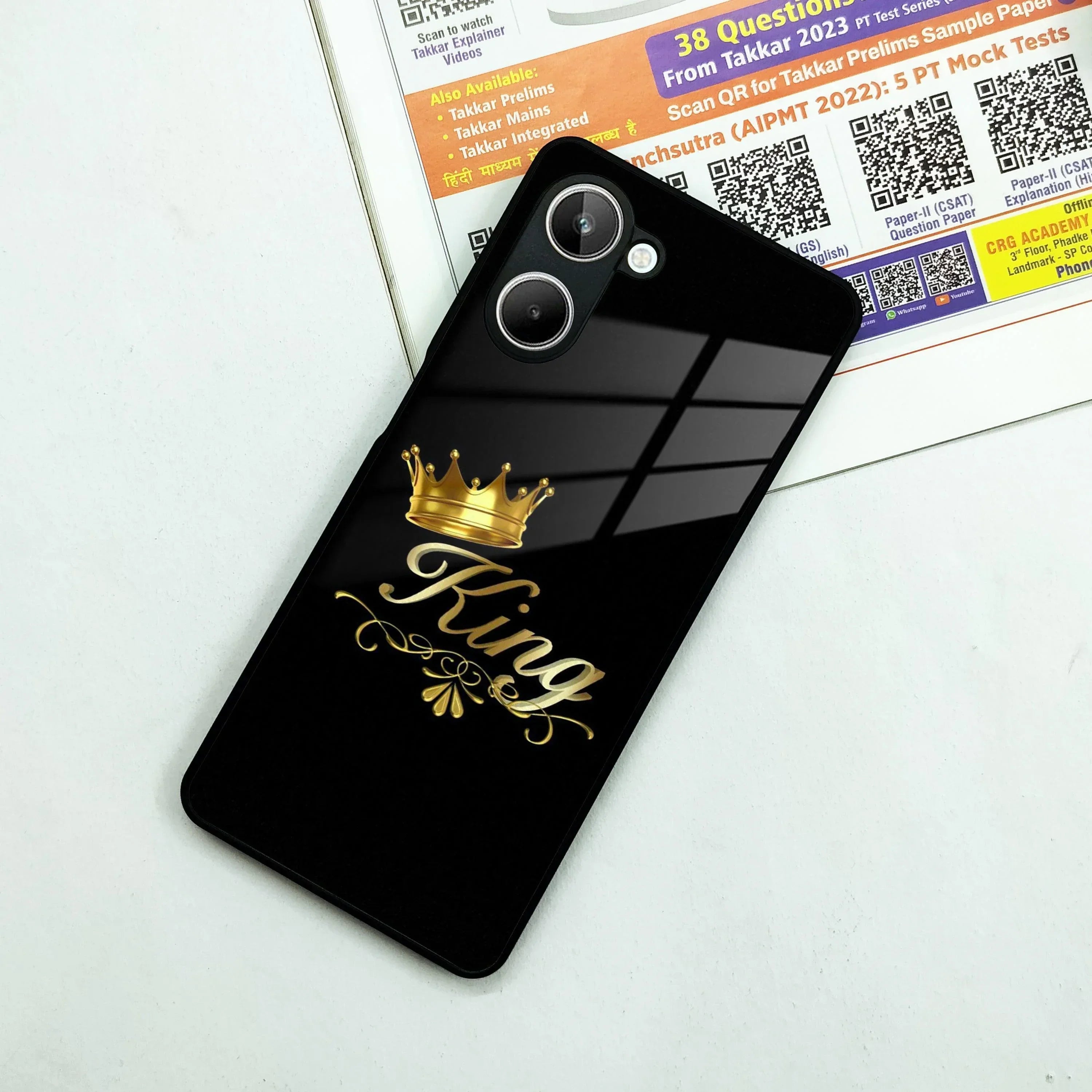 Cute King With Crown Glass Case For Realme/Narzo - ShopOnCliQ