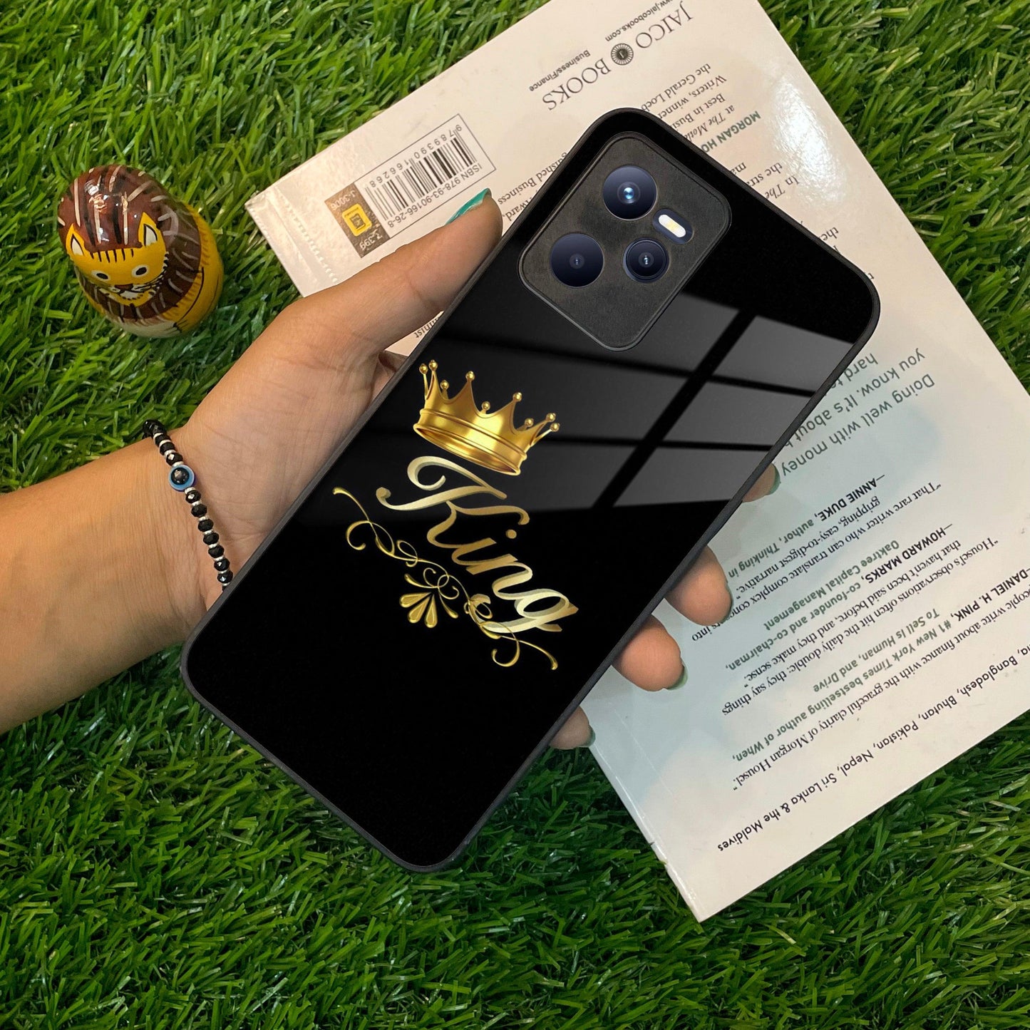 Cute King With Crown Glass Case For Realme/Narzo