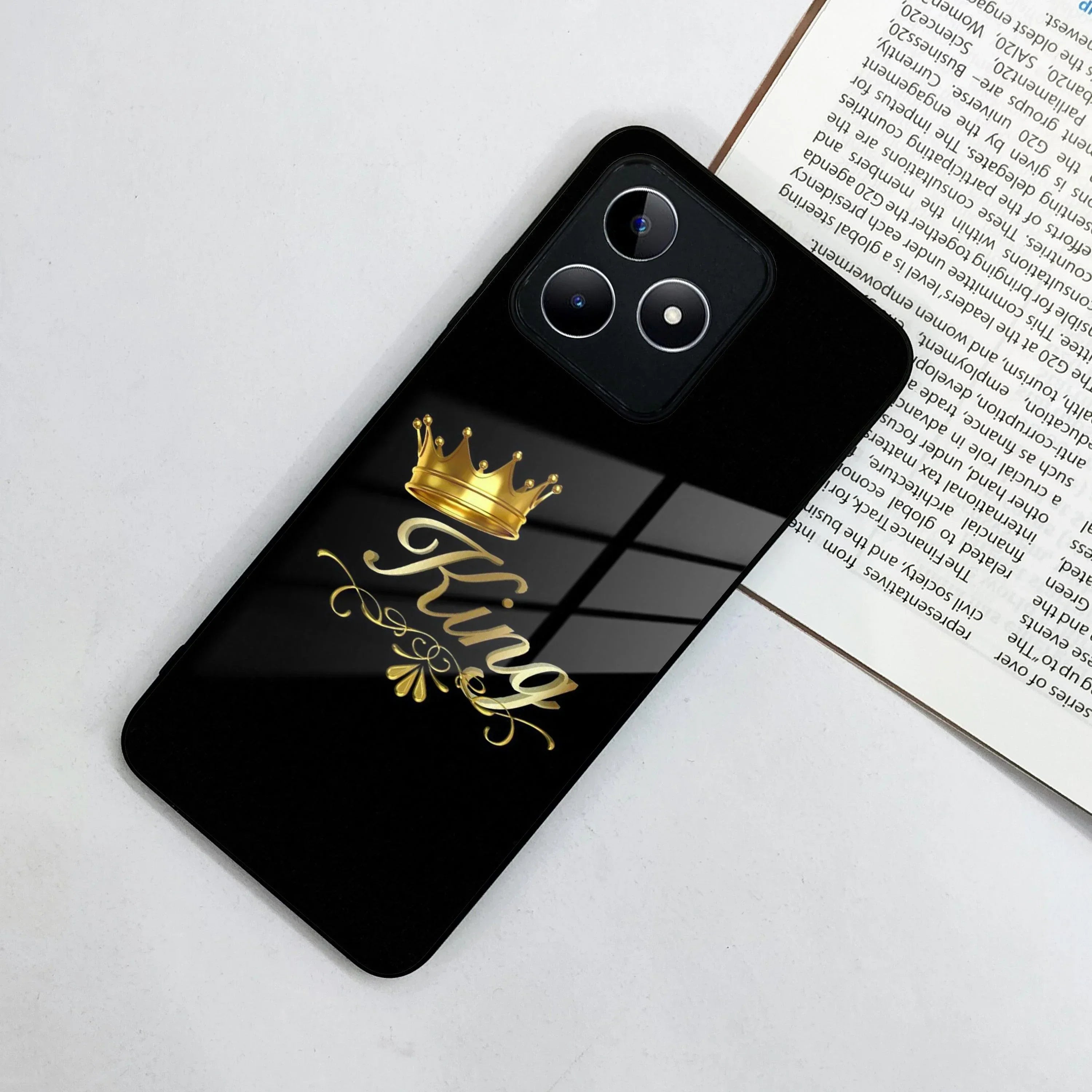 Cute King With Crown Glass Case For Realme/Narzo - ShopOnCliQ