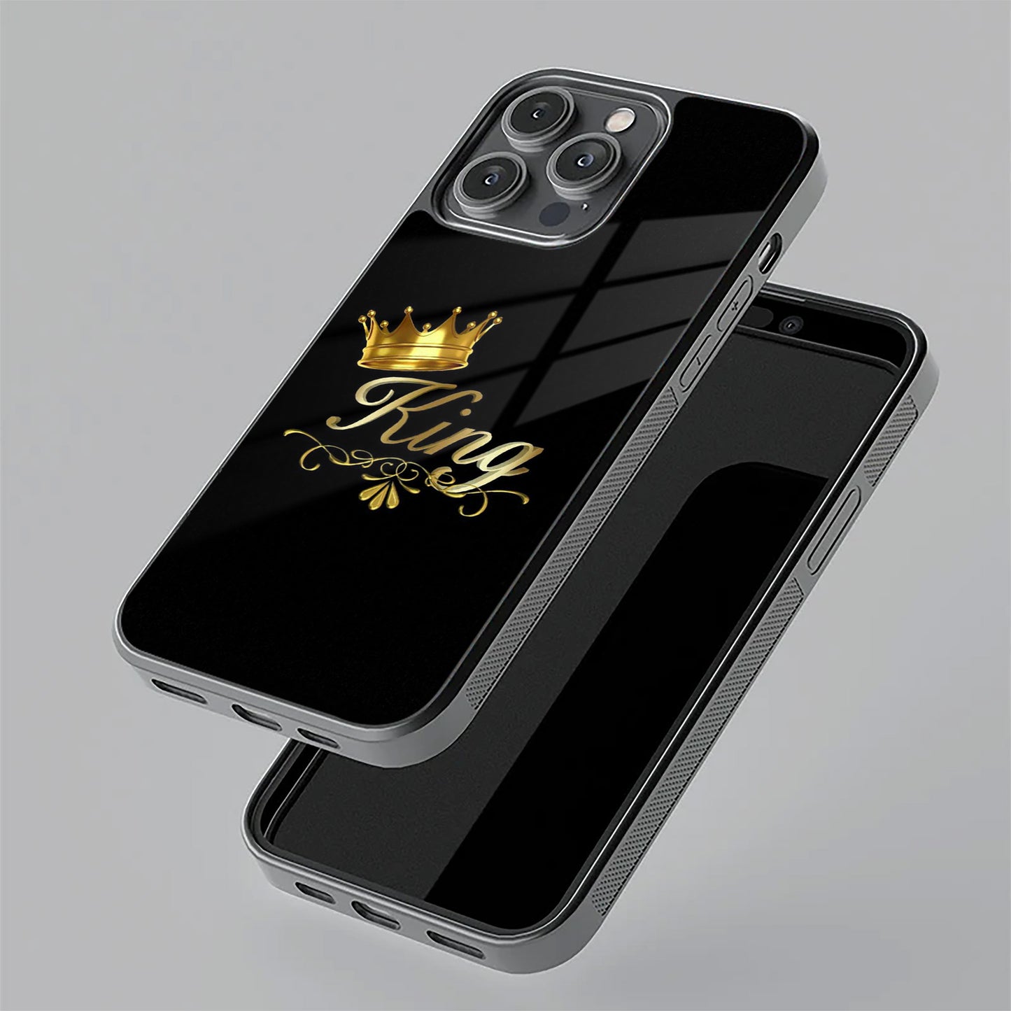 Cute King With Crown Glass Case For OnePlus