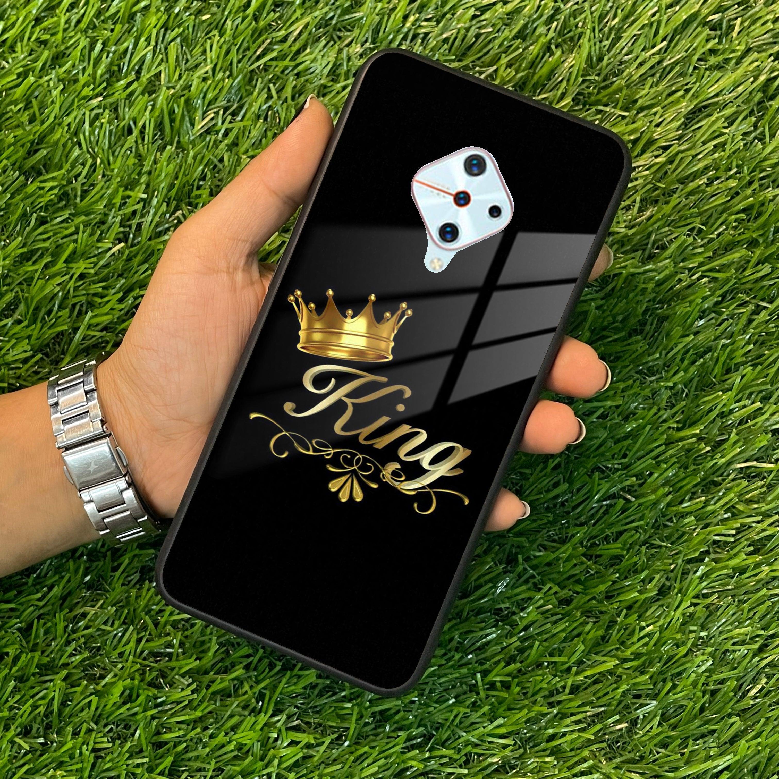 Cute King With Crown Glass Case For Vivo - ShopOnCliQ