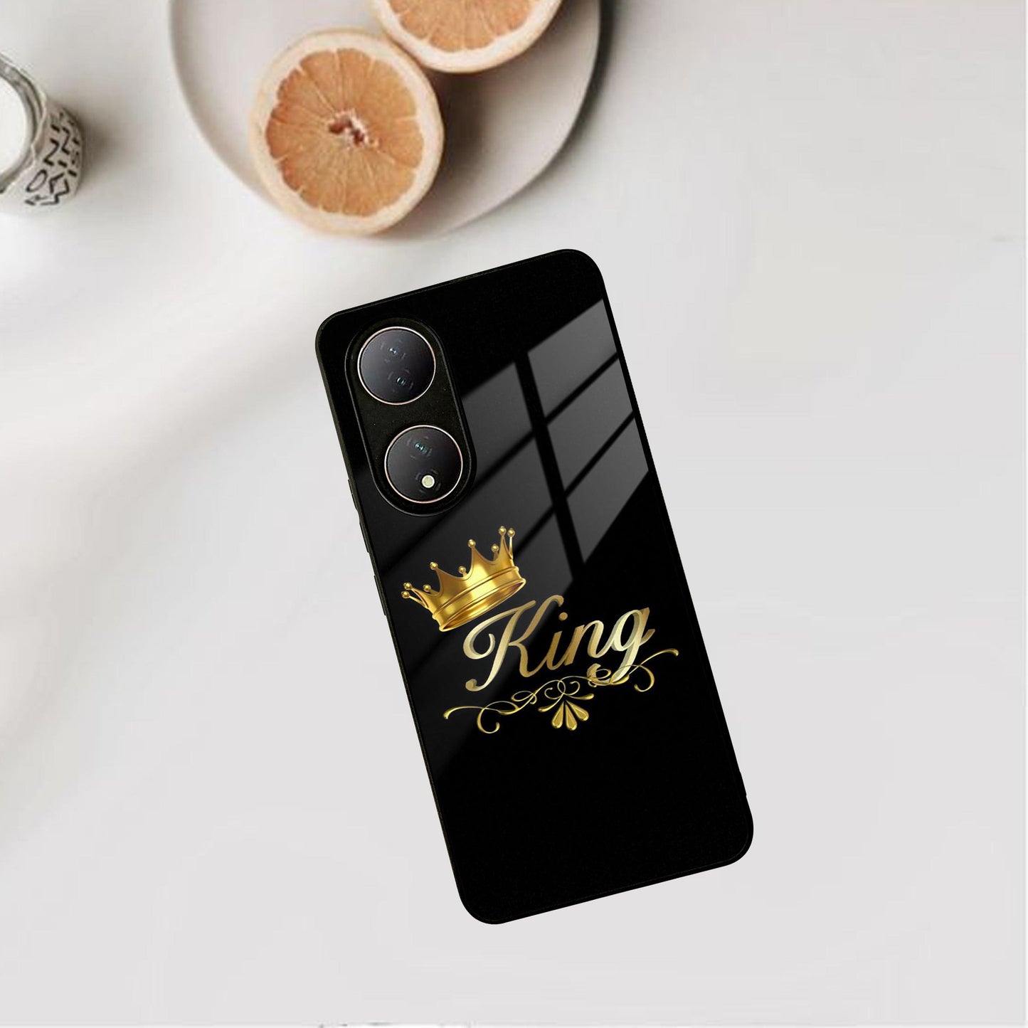 Cute King With Crown Glass Case For Vivo