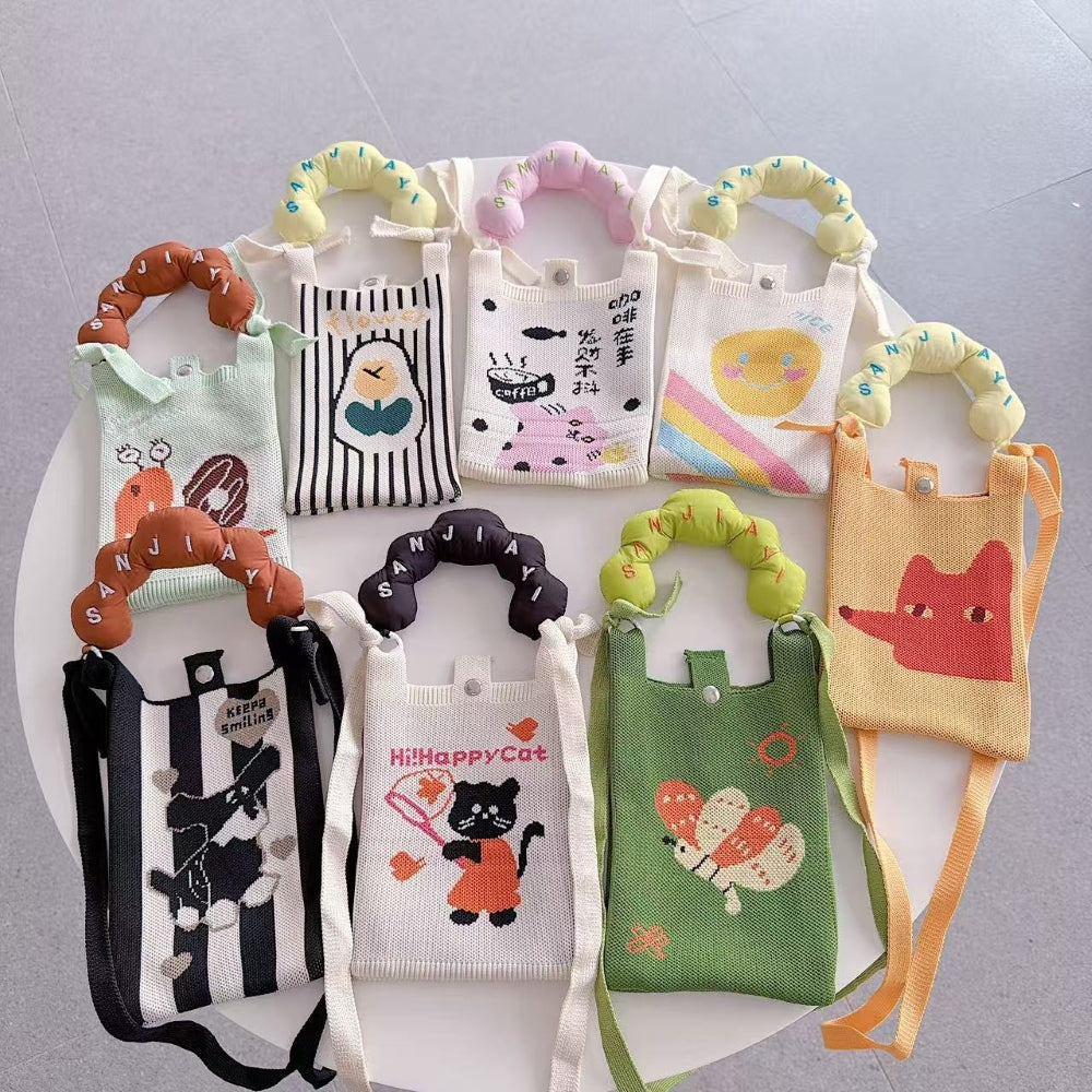 Prison Rabbit Knit Cloud Handle Phone Bag