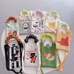 Butterfly Garden Knit Cloud Handle Phone Bag