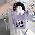 Panda Pocket Knit Cloud Handle Phone Bag