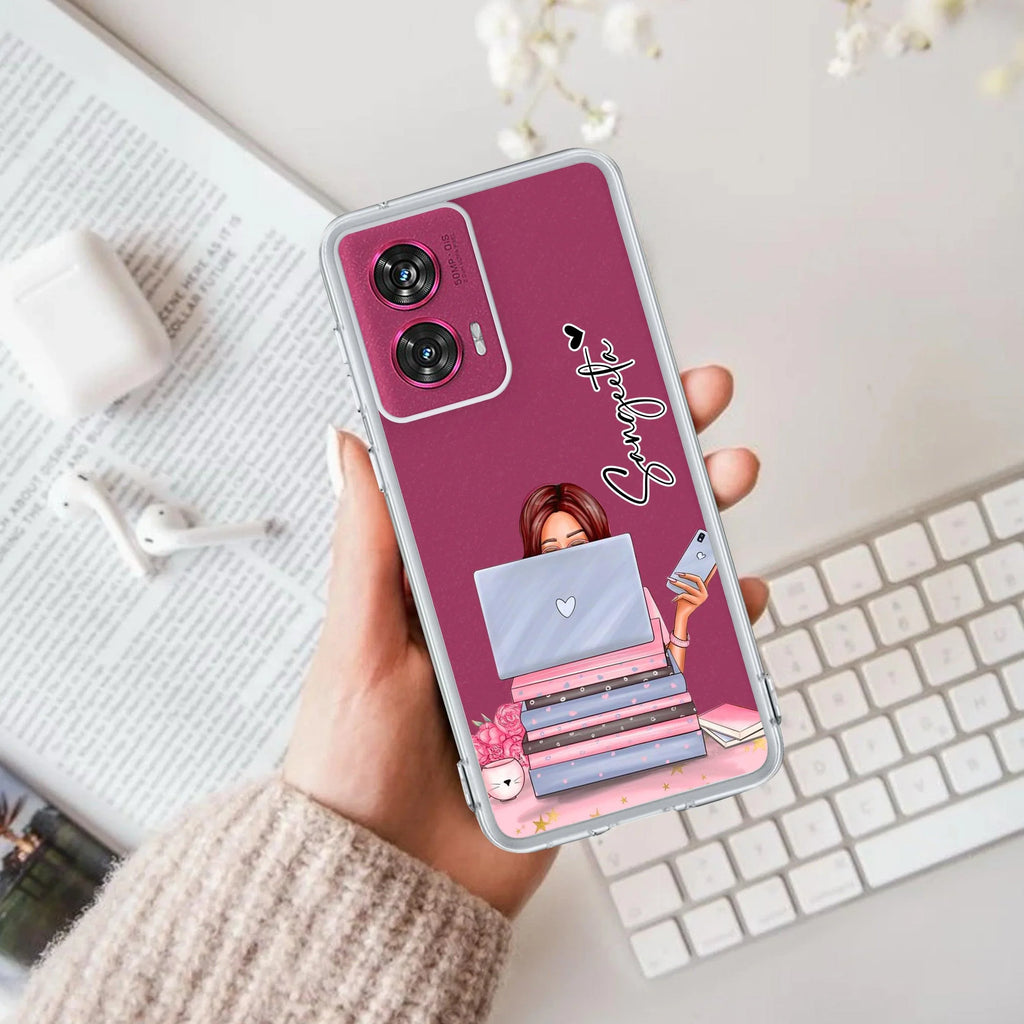 Lady Planner Customize Anti Yellow Case For Motorola G85 5G