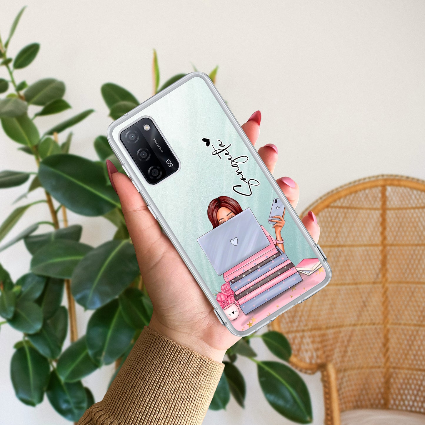 Lady Planner Customize Transparent Silicon Case For Oppo ShopOnCliQ