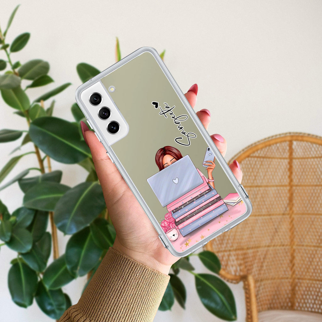 Lady Planner Customize Anti Yellow Case For Samsung Galaxy S22 Plus 5G