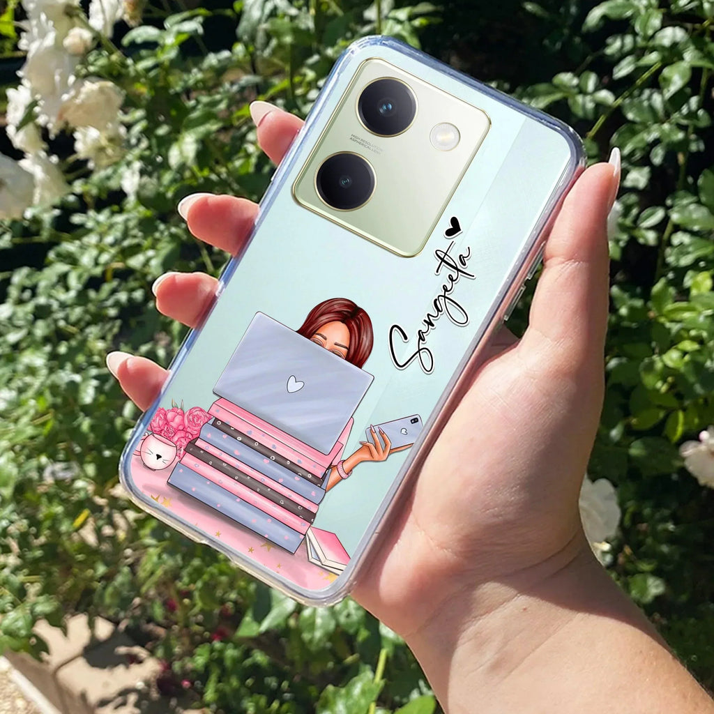 Lady Planner Customize Transparent Silicon Case For Vivo X90 Pro Plus 5G