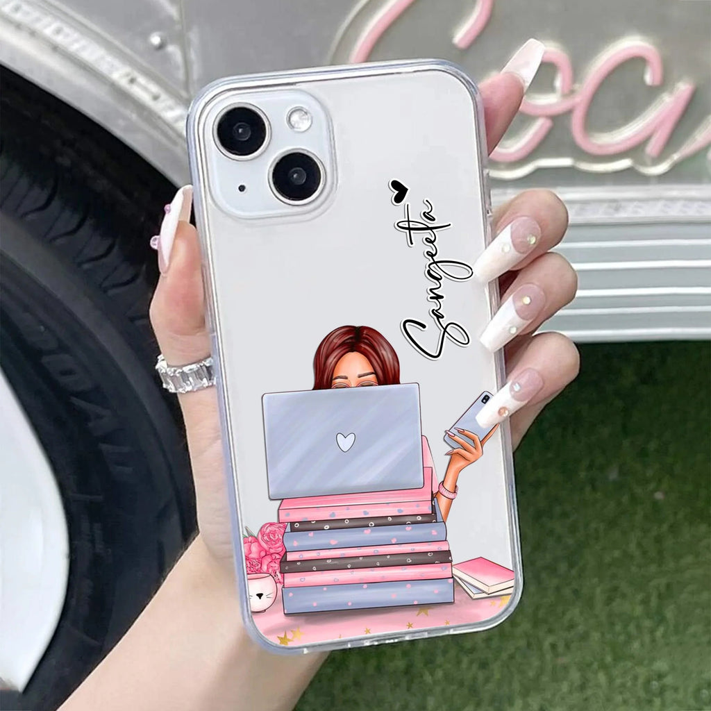 Lady Planner Customize Transparent Silicon Case For iPhone 14 Plus