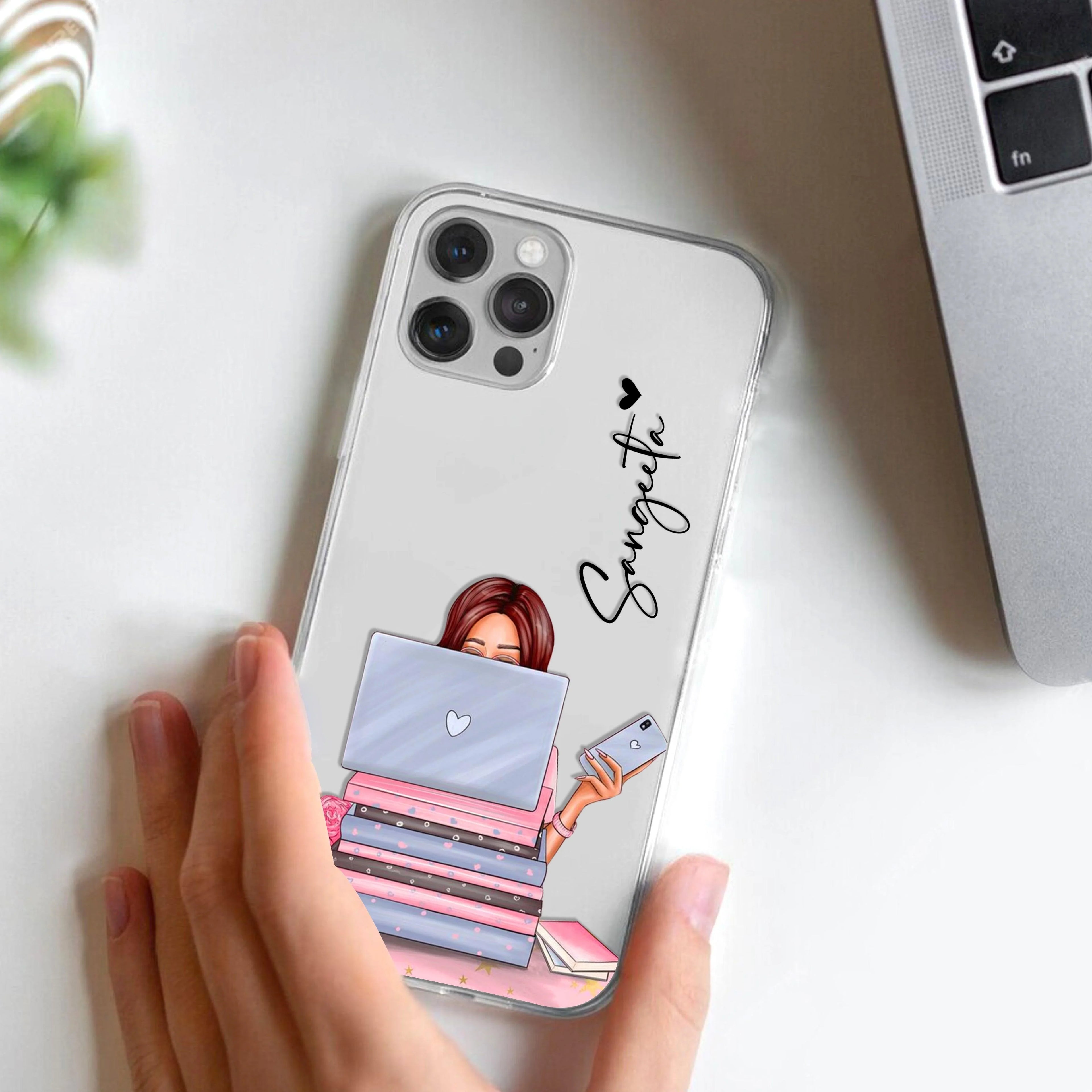 Lady Planner Customize Transparent Silicon Case For iPhone 15 Pro Max