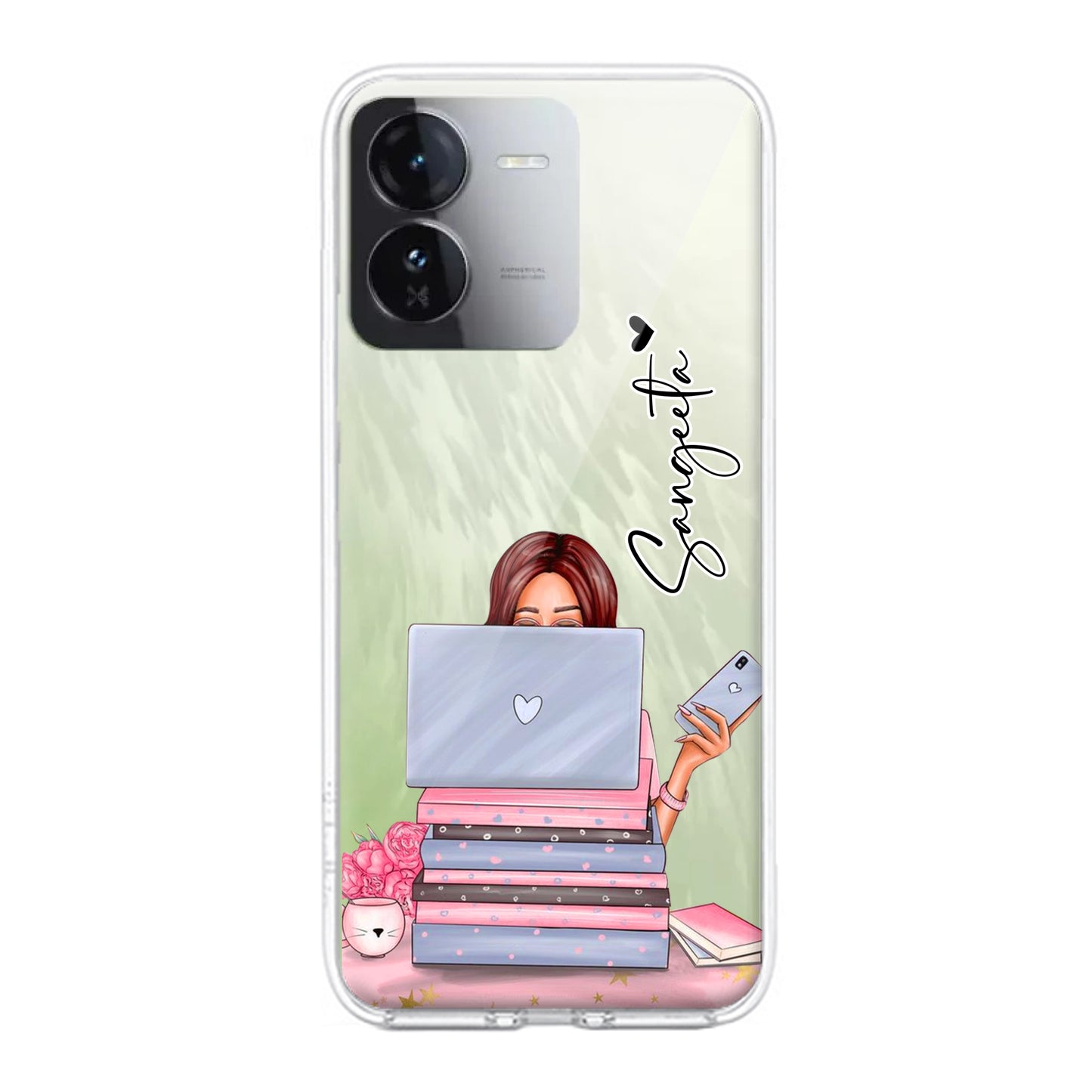 Lady Planner Customize Transparent Silicon Case For iQOO ShopOnCliQ