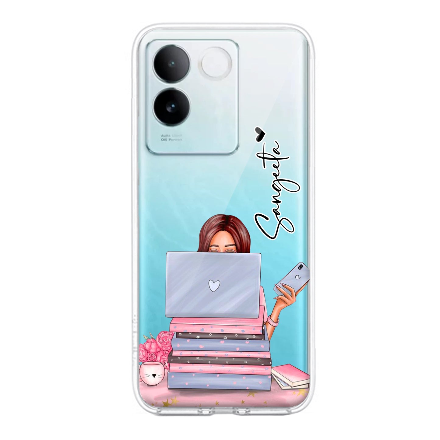 Lady Planner Customize Transparent Silicon Case For iQOO ShopOnCliQ