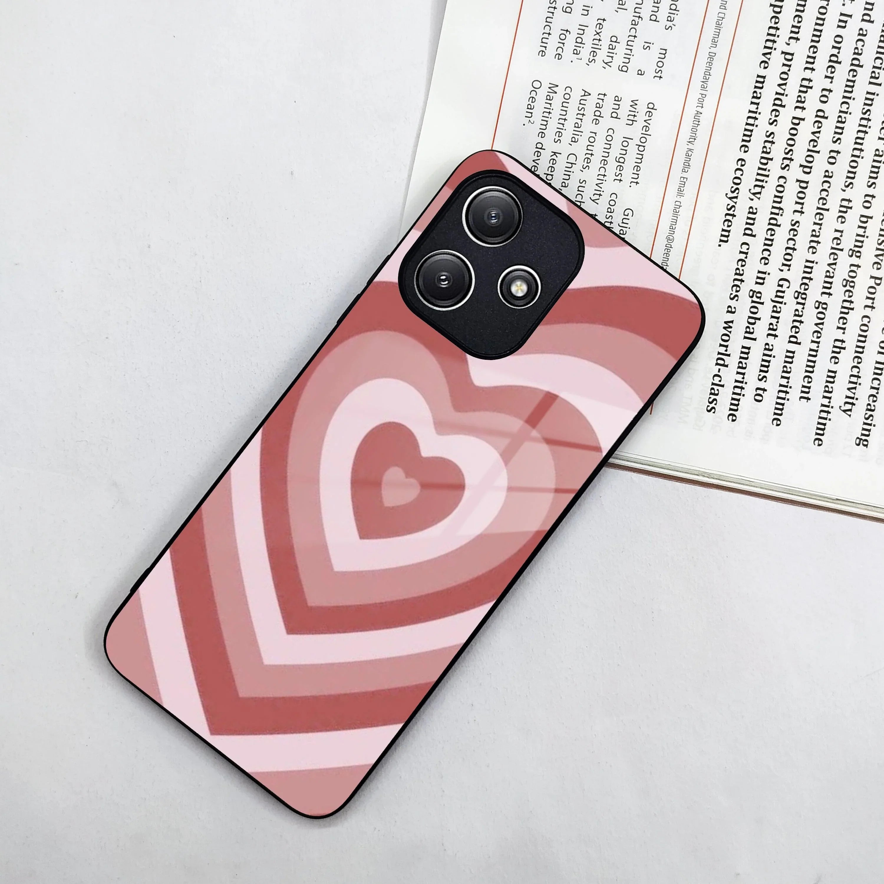 Latte Love Patter Glass Case Cover - Brown For Poco - ShopOnCliQ