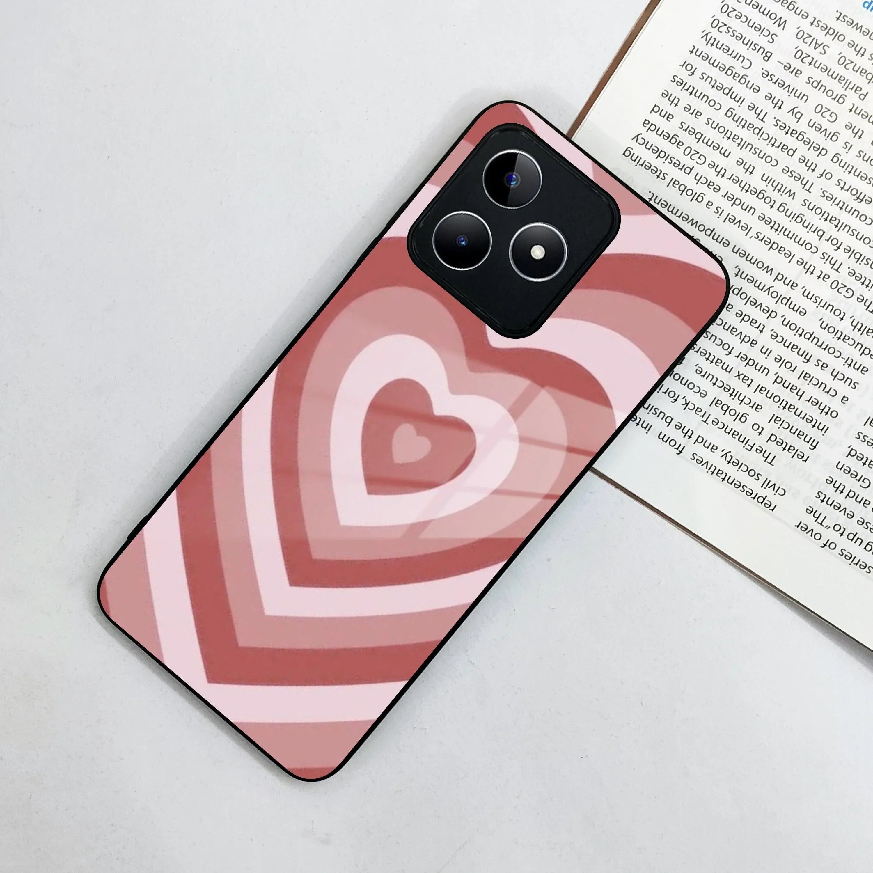 Latte Love Patter Glass Case Cover - Brown For Realme/Narzo - ShopOnCliQ