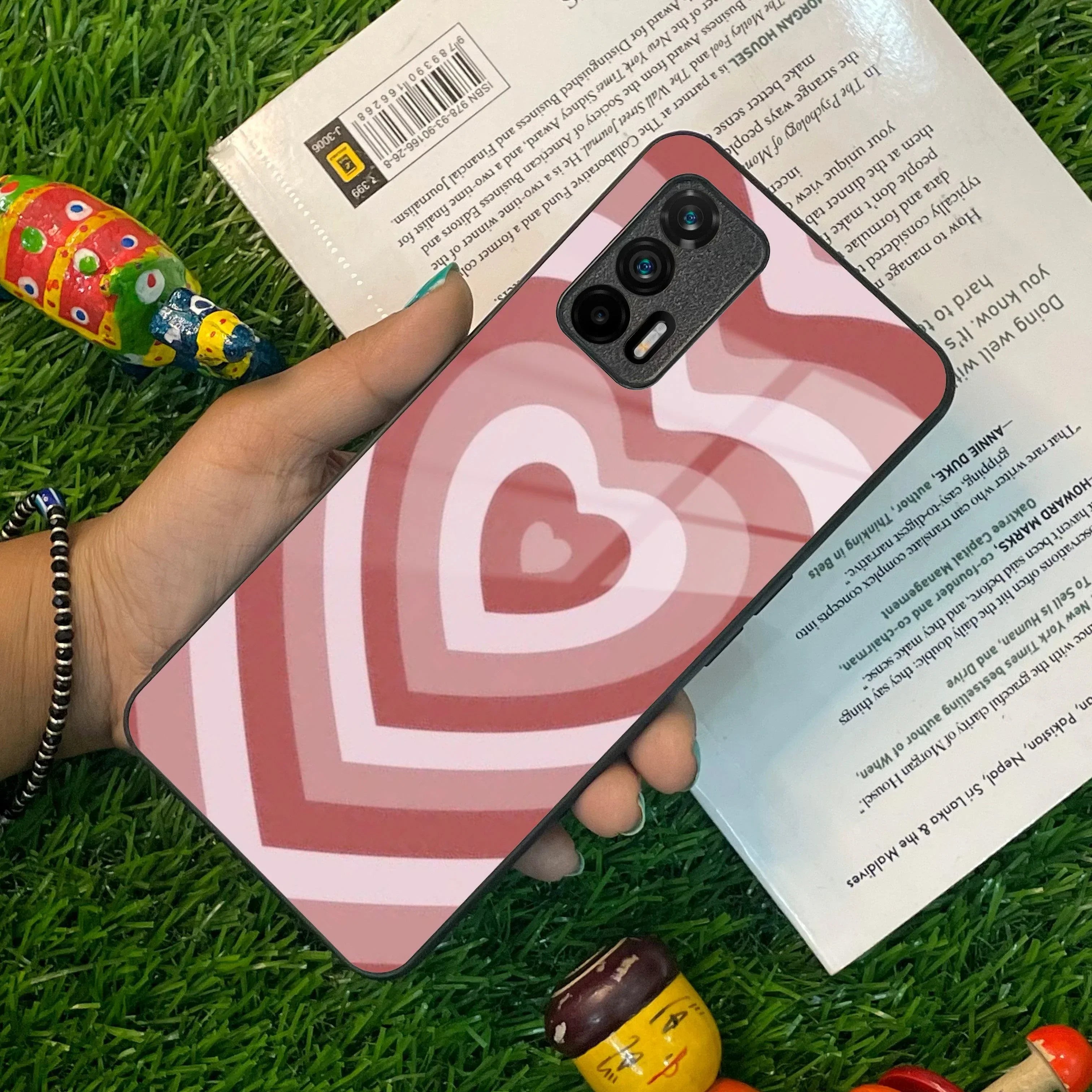 Latte Love Patter Glass Case Cover - Brown For Realme/Narzo - ShopOnCliQ