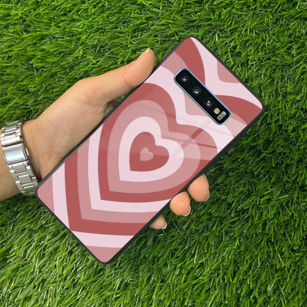 Latte Love Patter Glass Case Cover - Brown For Samsung - ShopOnCliQ