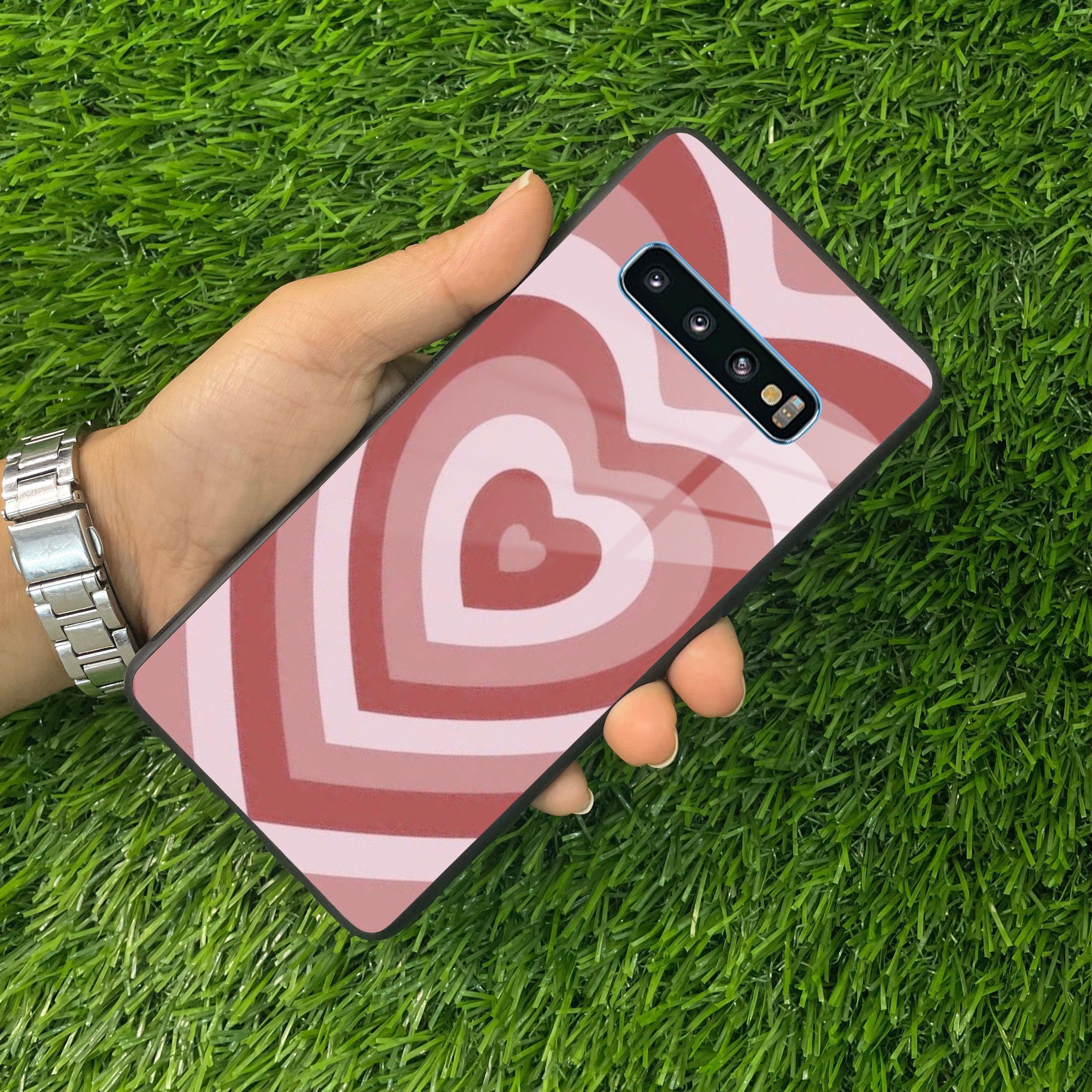 Latte Love Patter Glass Case Cover - Brown For Samsung - ShopOnCliQ