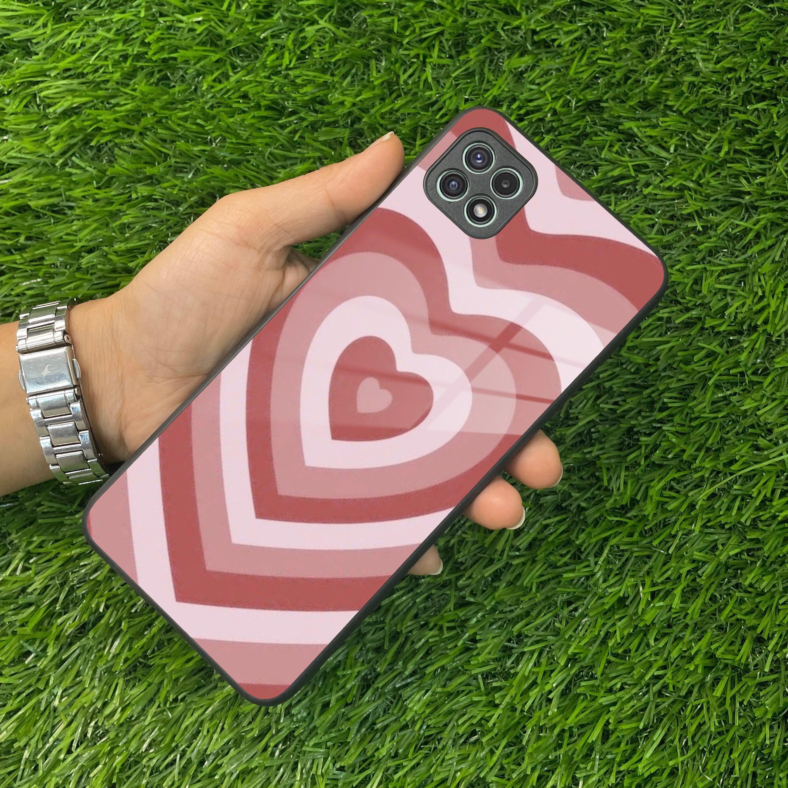 Latte Love Patter Glass Case Cover - Brown For Samsung - ShopOnCliQ