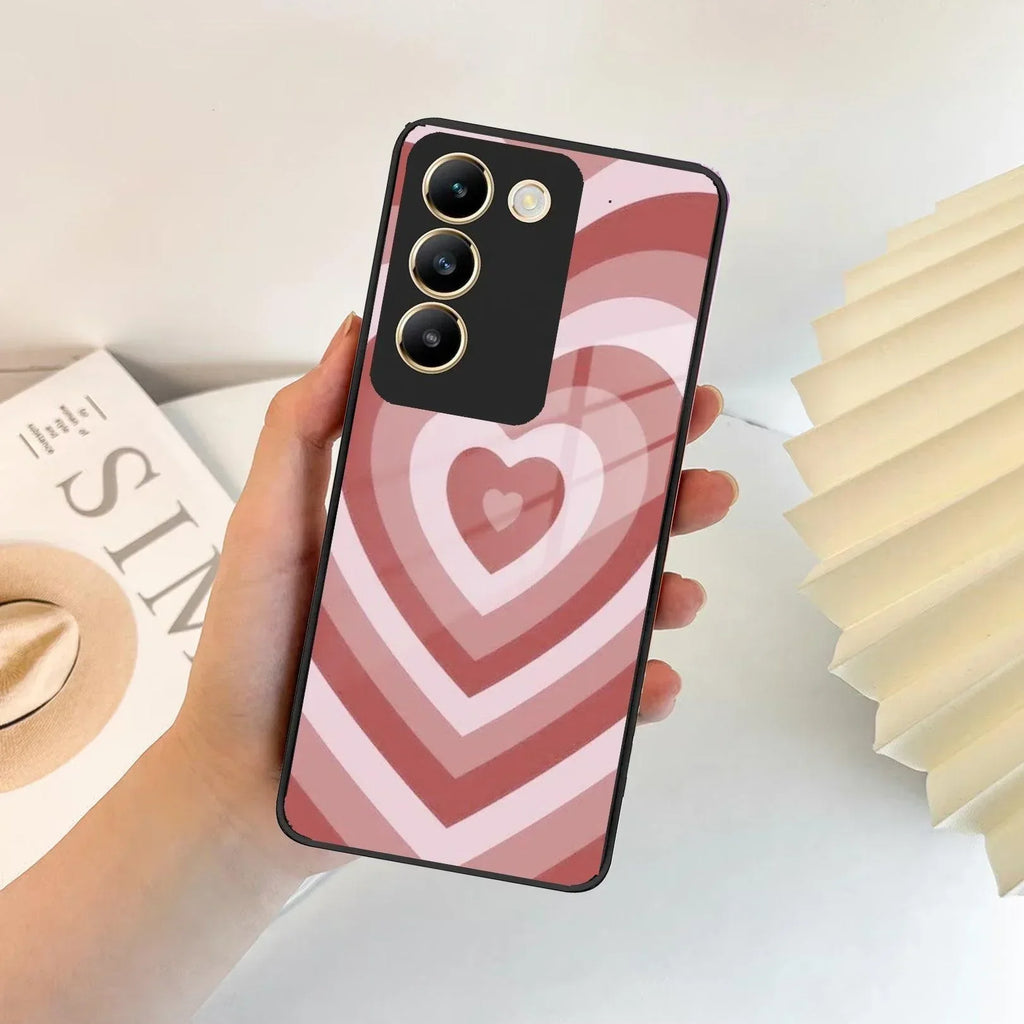 Latte Love Patter Glass Case Cover - Brown For iQOO - ShopOnCliQ