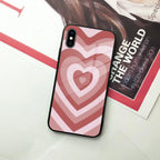 Latte Love Patter Glass Case Cover - Brown For iPhone - ShopOnCliQ