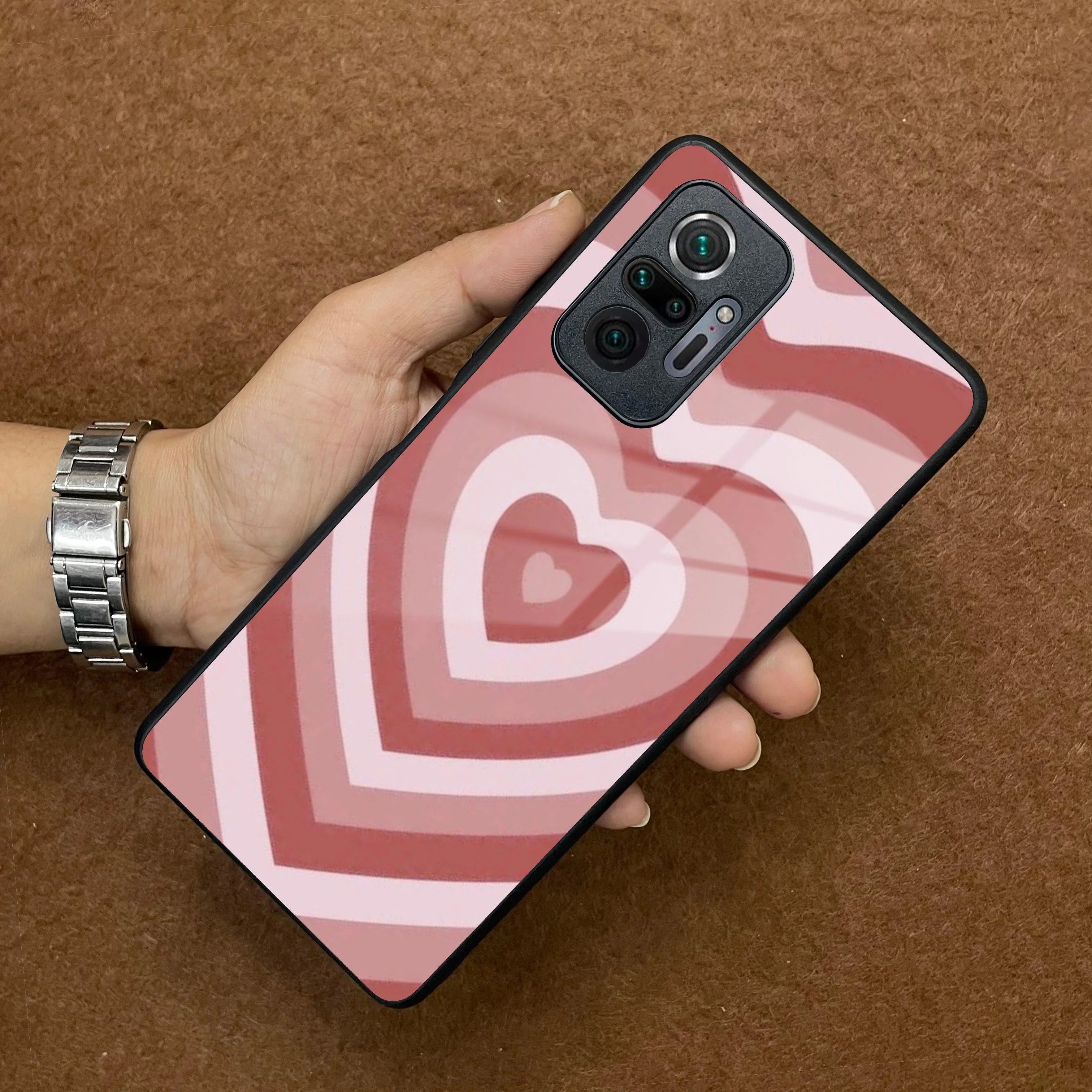 Latte Love Patter Glass Case Cover - Brown Redmi/Xiaomi - ShopOnCliQ