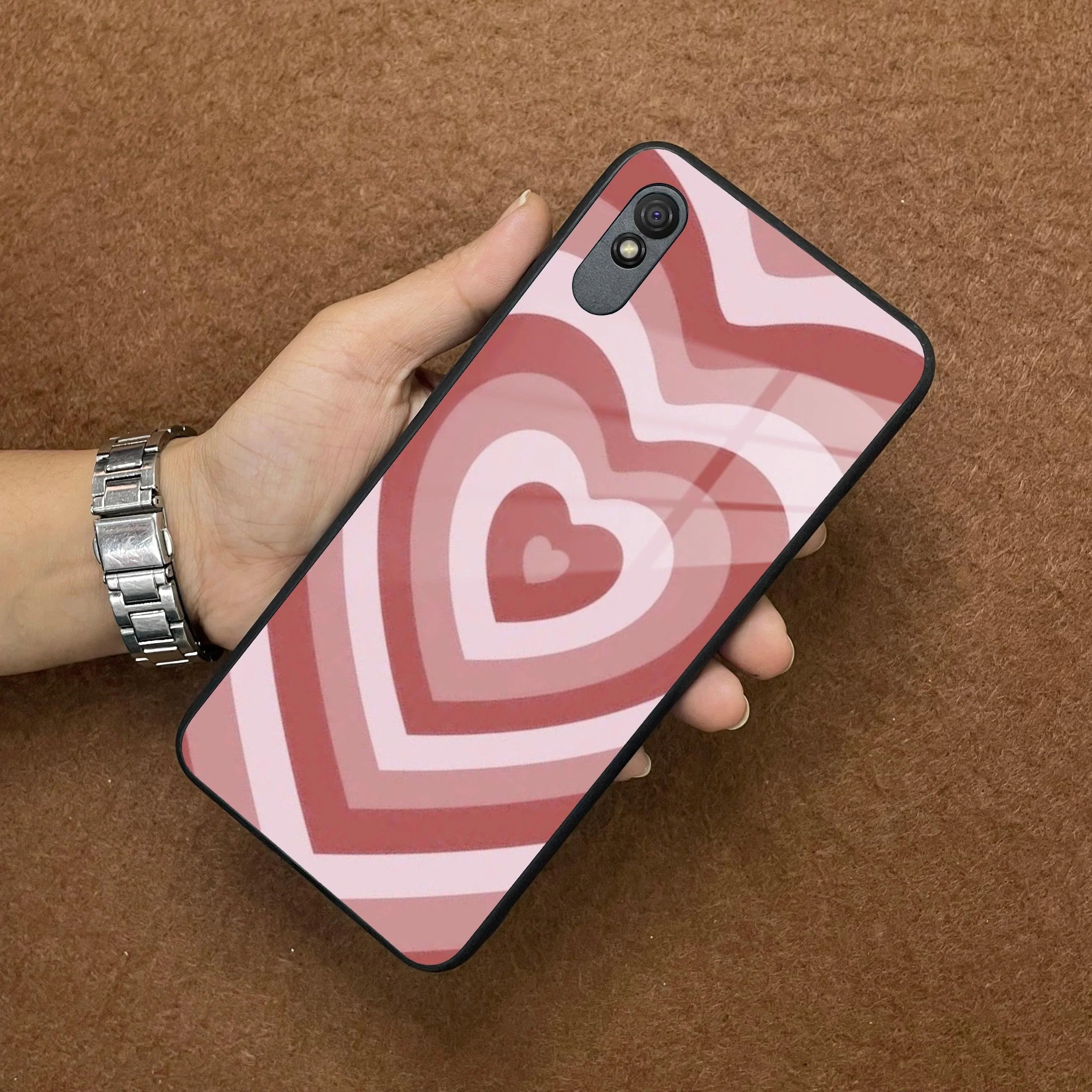Latte Love Patter Glass Case Cover - Brown Redmi/Xiaomi - ShopOnCliQ
