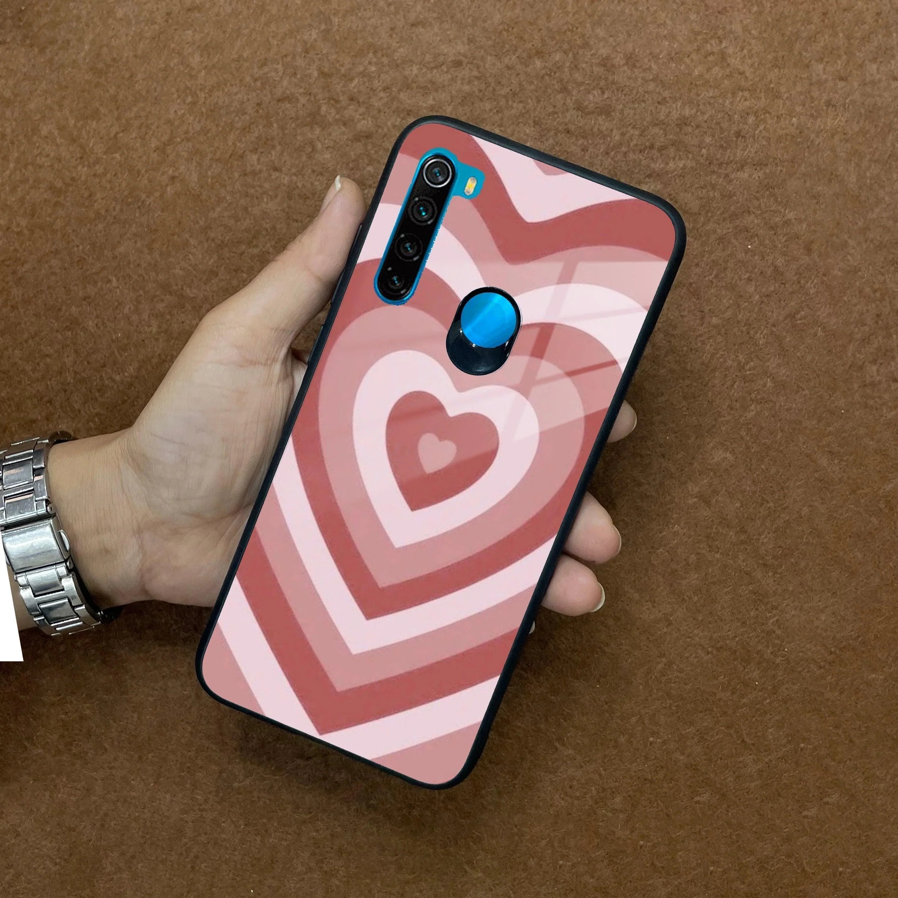Latte Love Patter Glass Case Cover - Brown Redmi/Xiaomi - ShopOnCliQ