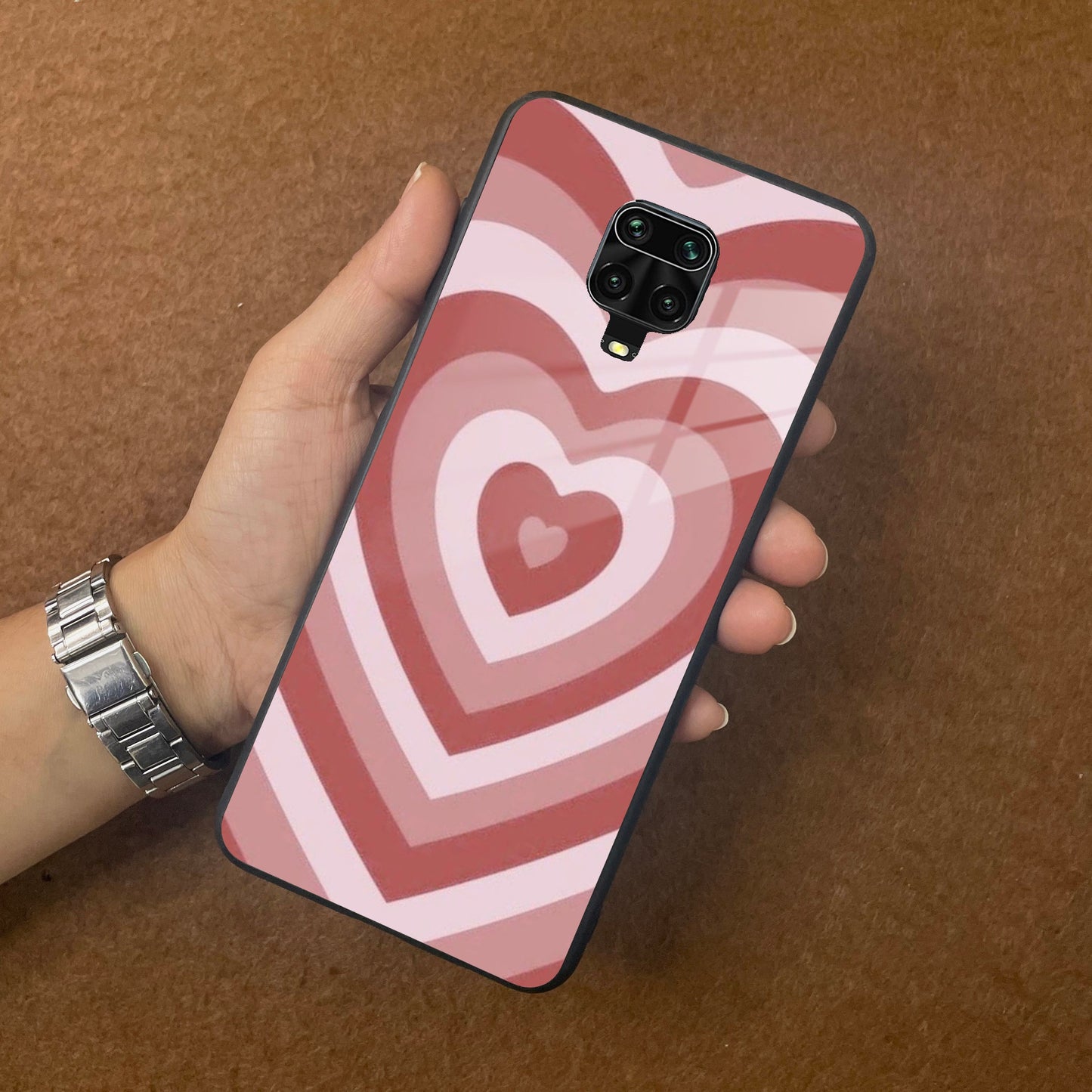 Latte Love Patter Glass Case Cover - Brown Redmi/Xiaomi ShopOnCliQ